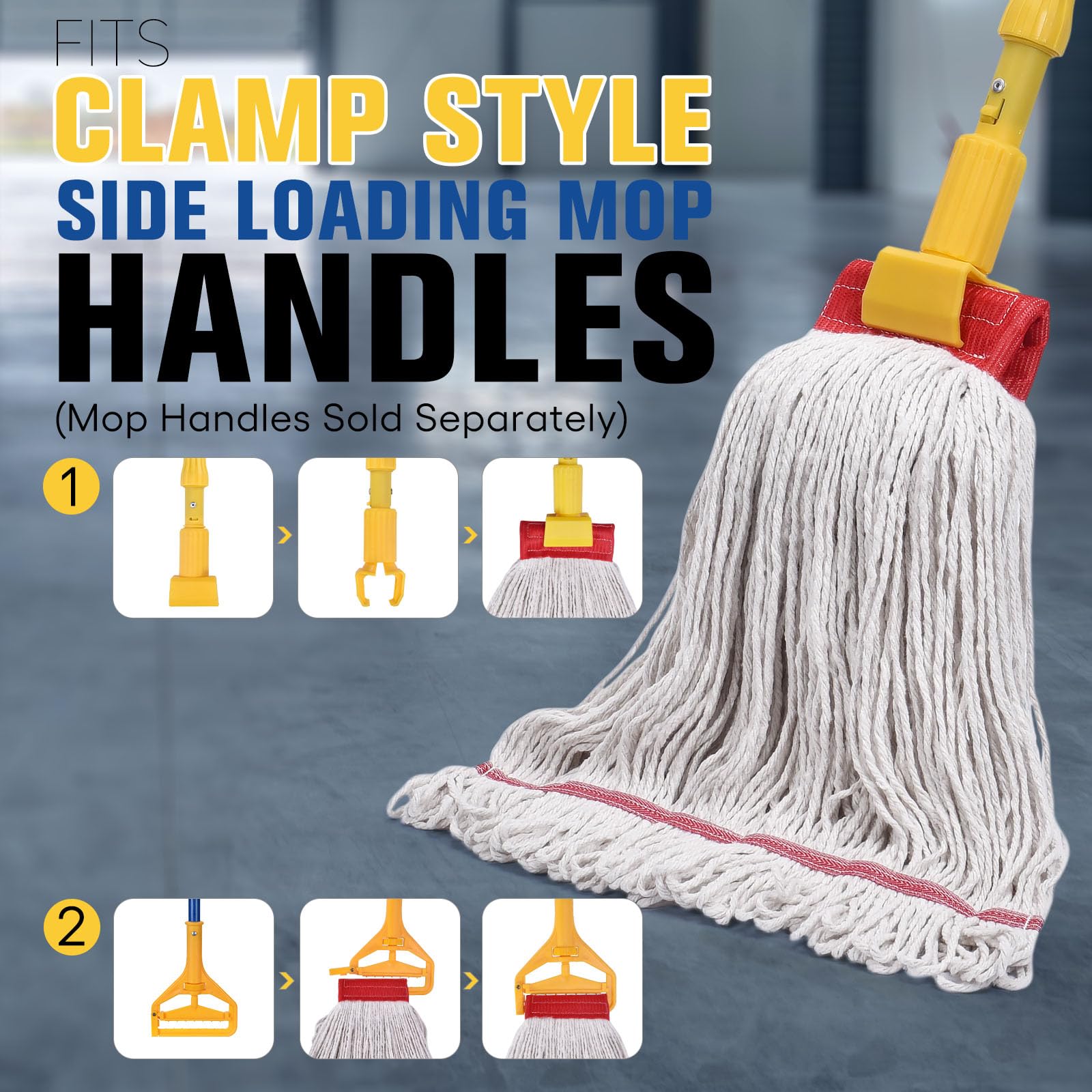 Matthew Cleaning Commercial Mop Head Replacement (12 Count)