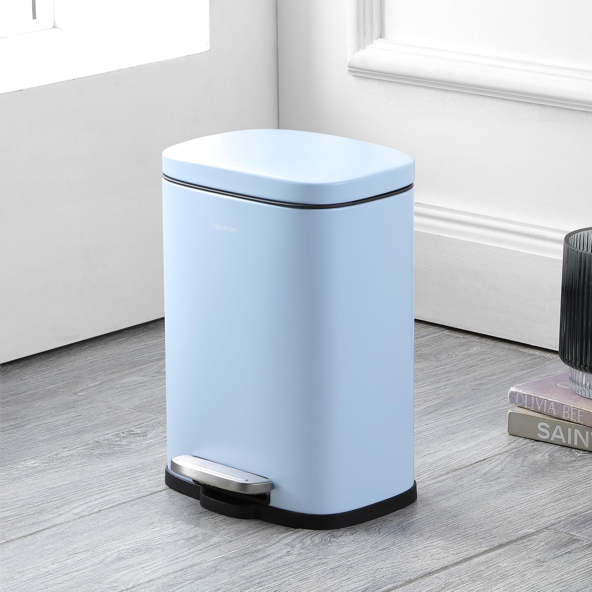 Connor 2 Piece Iron Trash Can (2 Count)