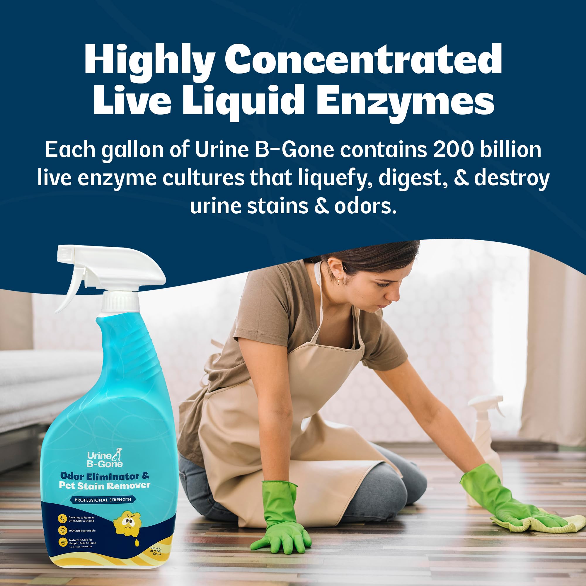 Urine B Gone Enzyme Cleaner for Human (32 Fl Oz)