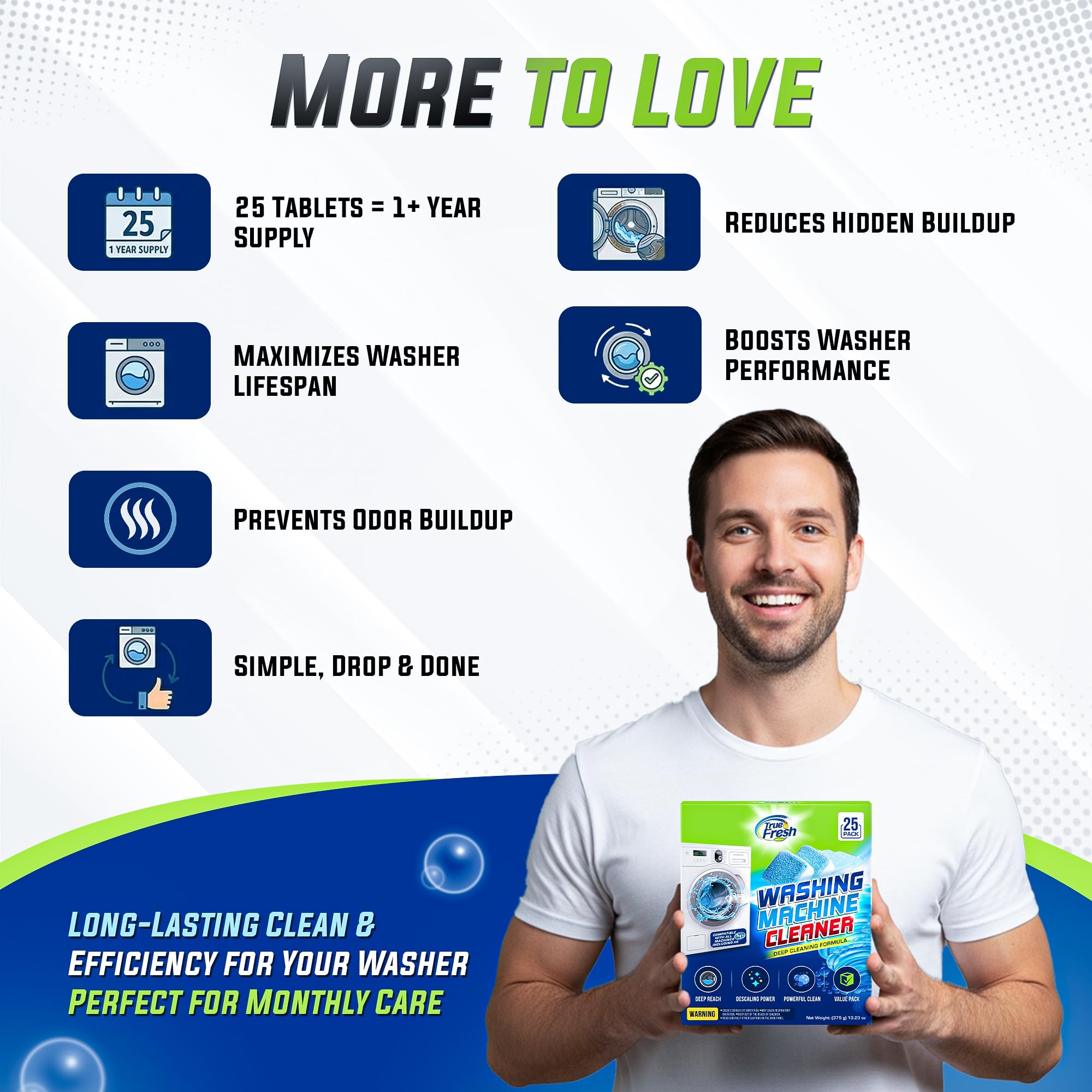 Washing Machine Cleaner Tablets 25 Pack (25 Count)