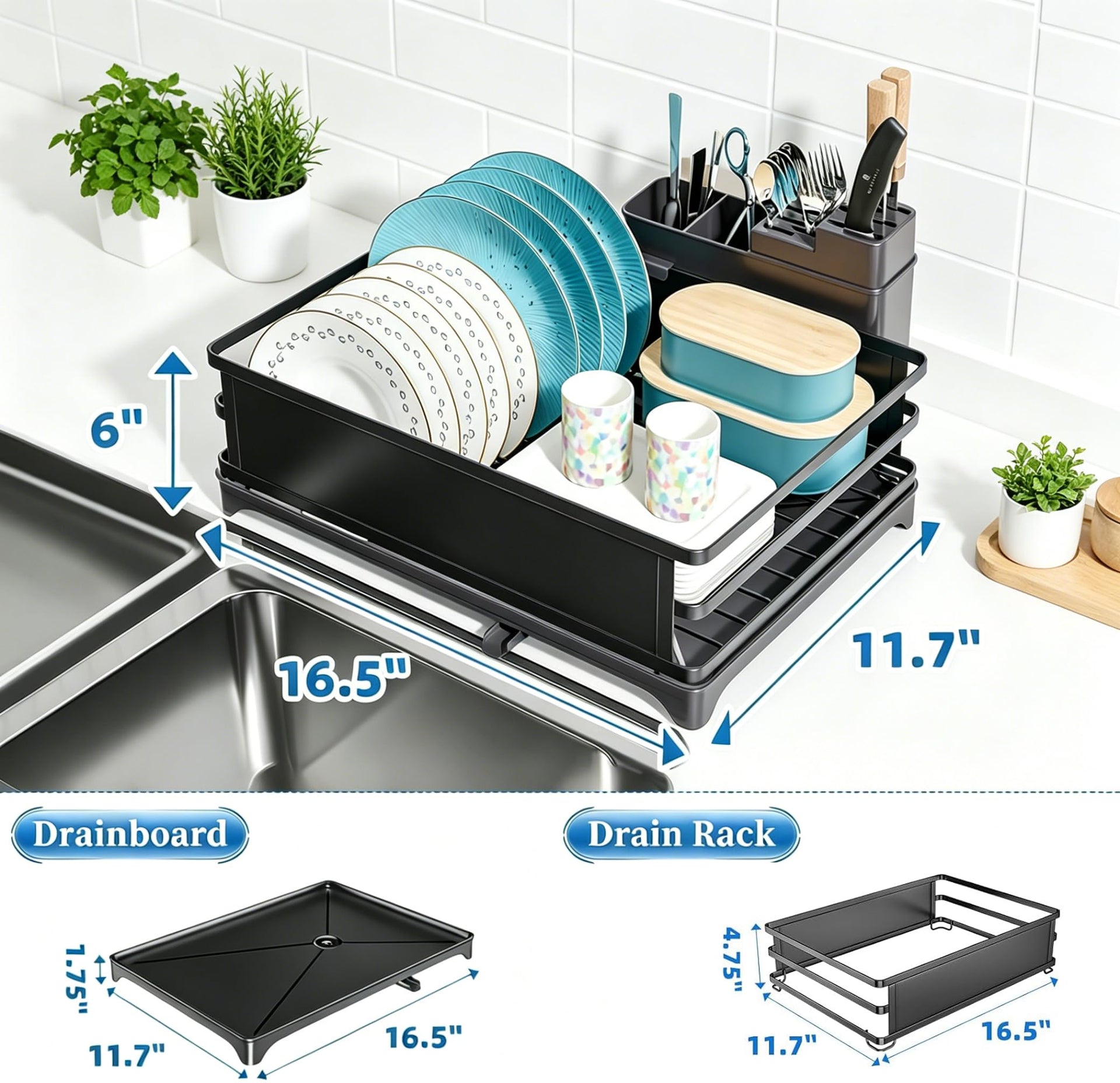 Dish Drying Rack for Kitchen Counter