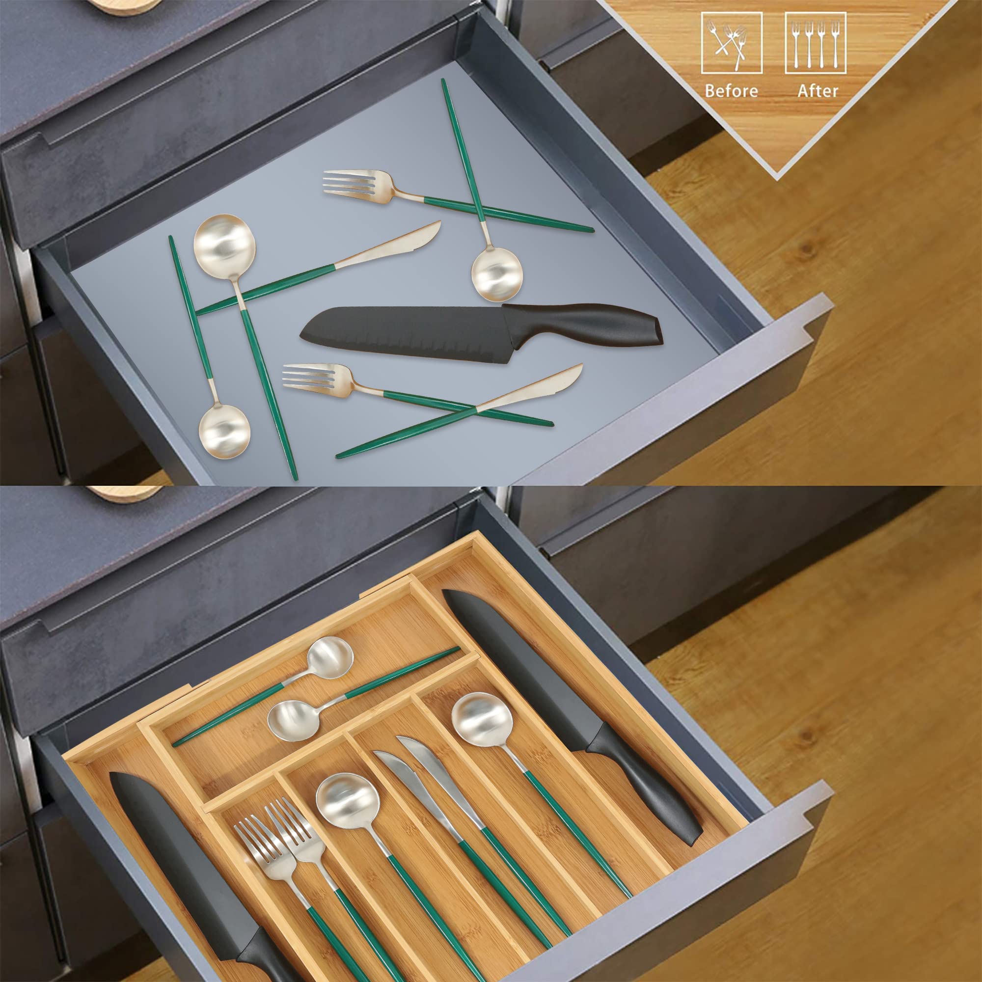 Bamboo Drawer Organizer