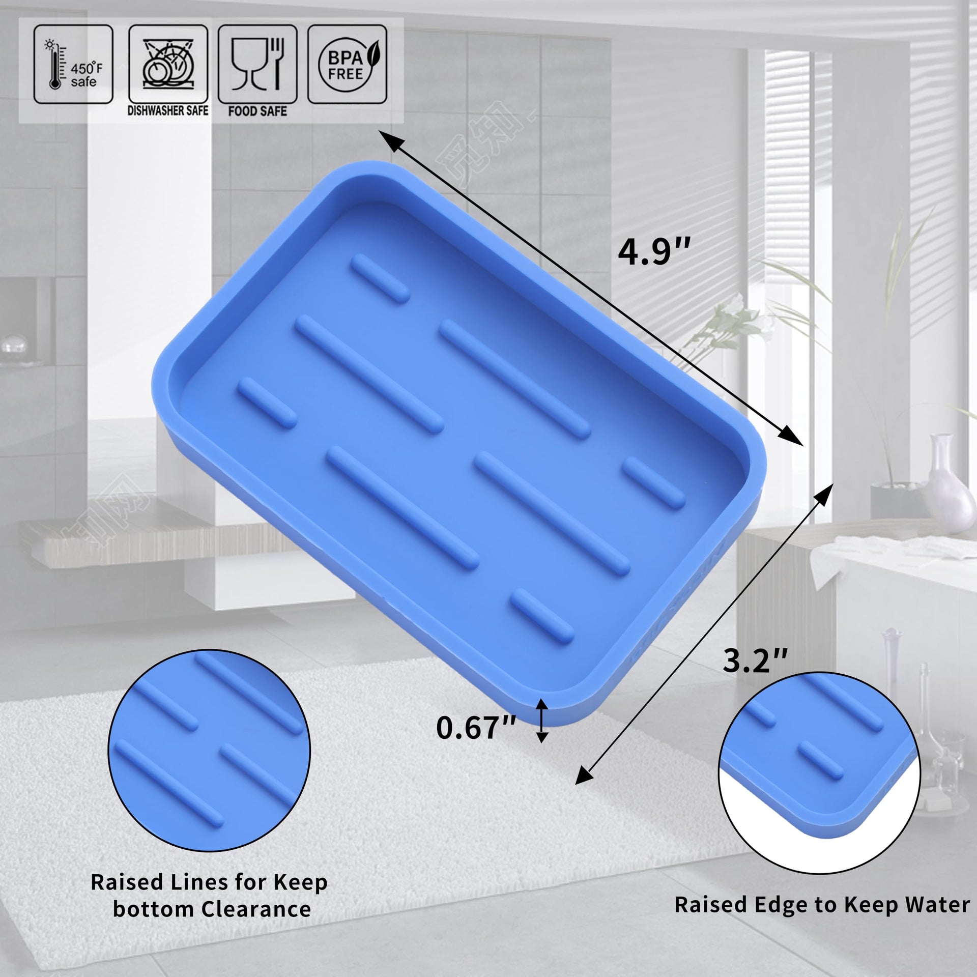 Silicone Kitchen Sink Organizer Tray for Multiple Usage