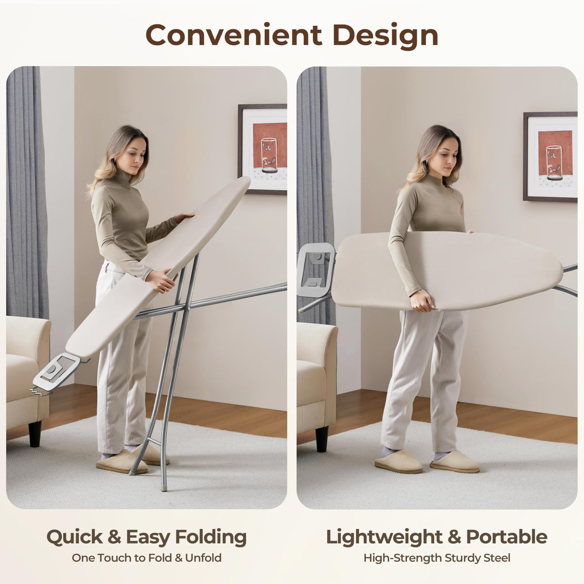 Ironing Board 43"x14" with Heavy Duty Iron Rest