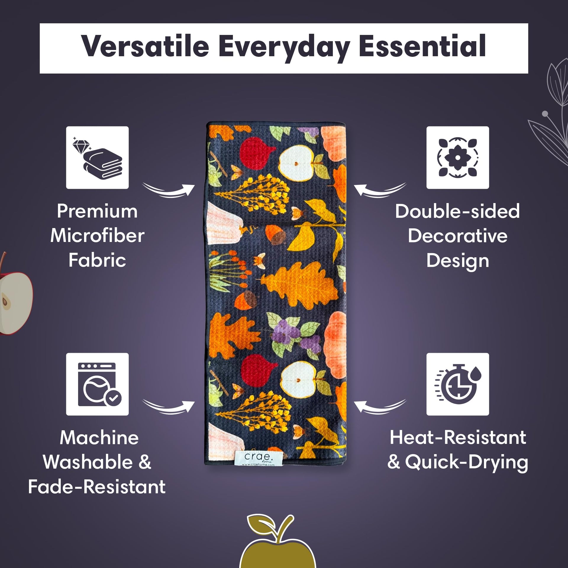Double Sided Microfiber Hand Towels (2 Count)