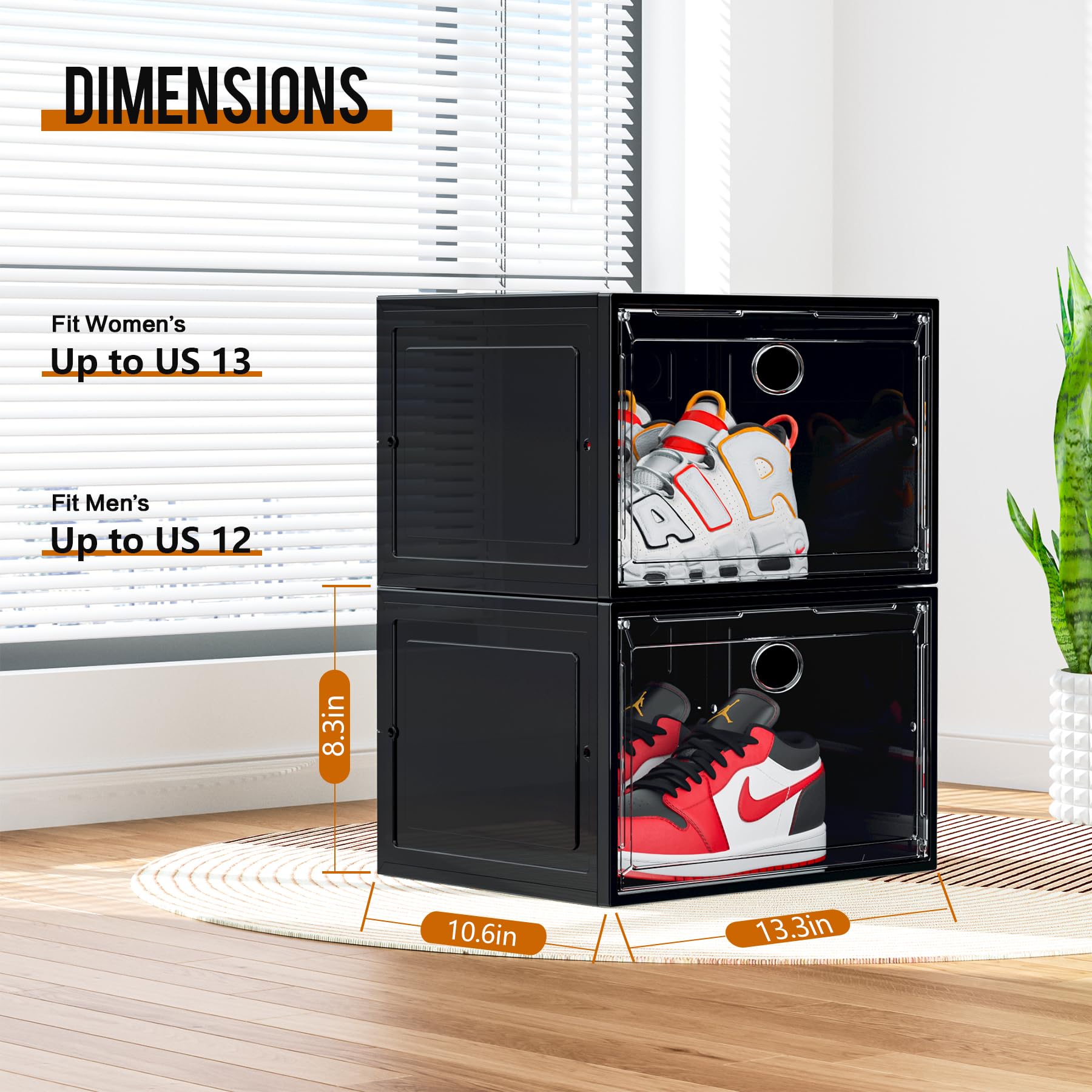 XL Shoe Storage Box Organizer (8 Count)