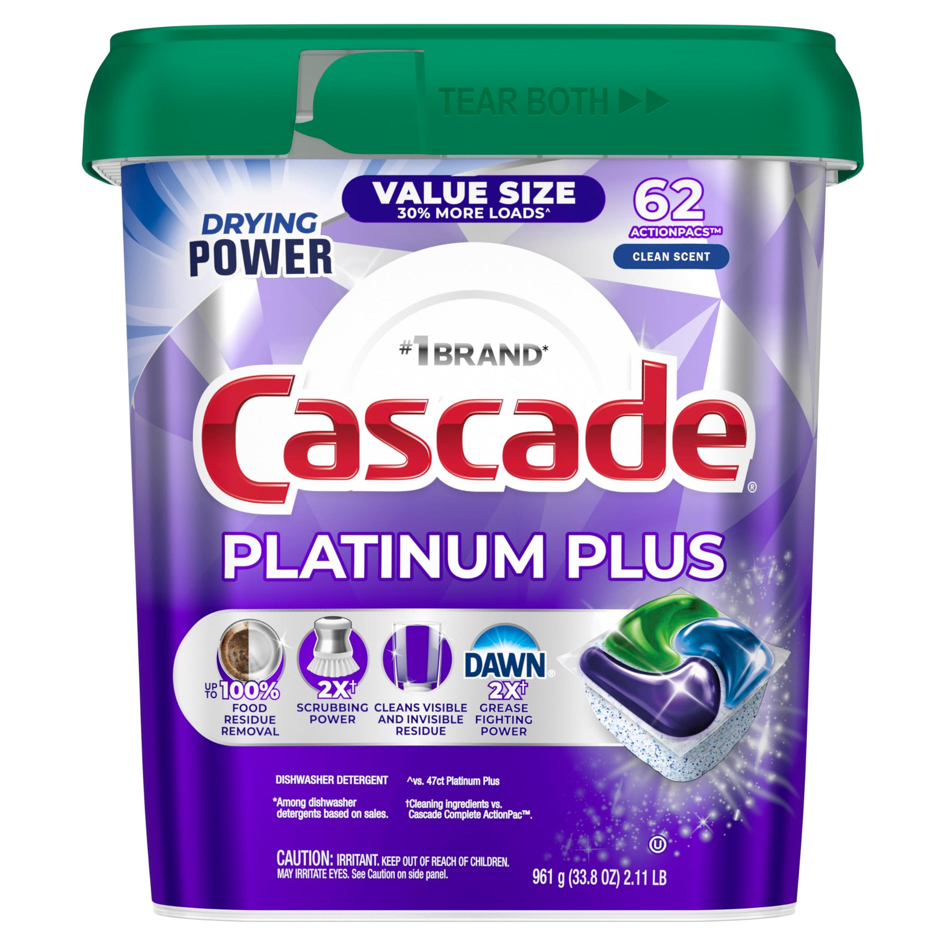 Platinum Plus Dishwasher Pods (62 Count)