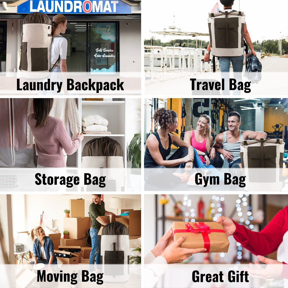Laundry Backpack Bag 125L Extra Large