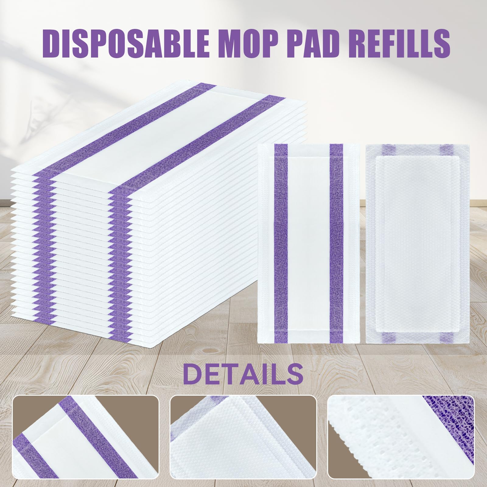 80 Pack Disposable Mop Pad Refills Compatible with Wet Jet Mop (80 Count)