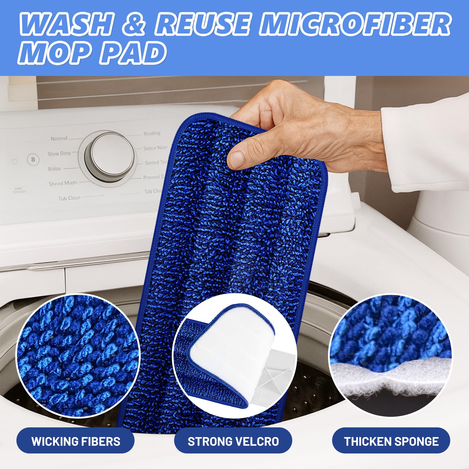 Microfiber Flat Mop with Sprayer