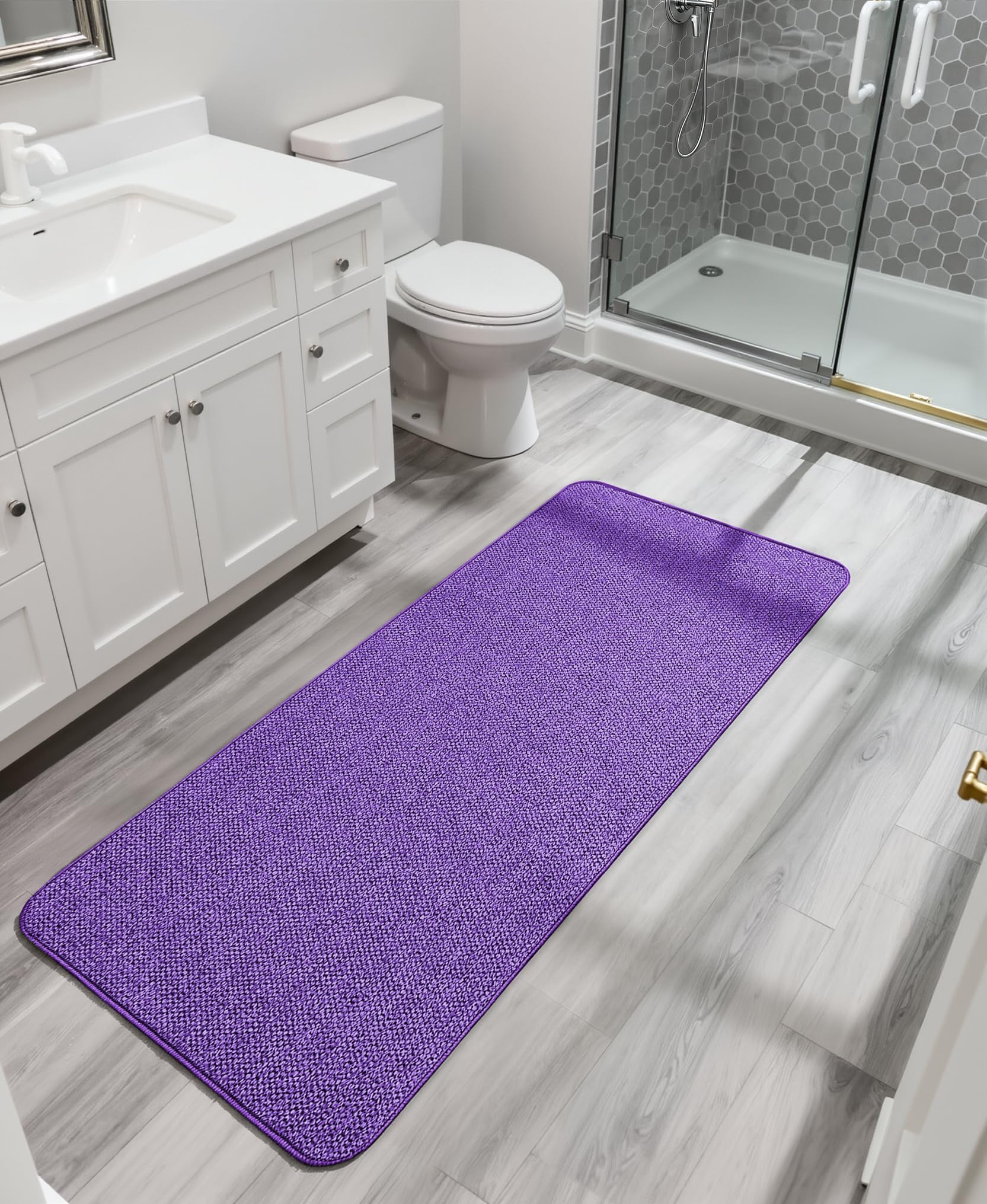 Bath Mat Ultra Thin Bathroom Runner Rugs (12 Sq Ft)