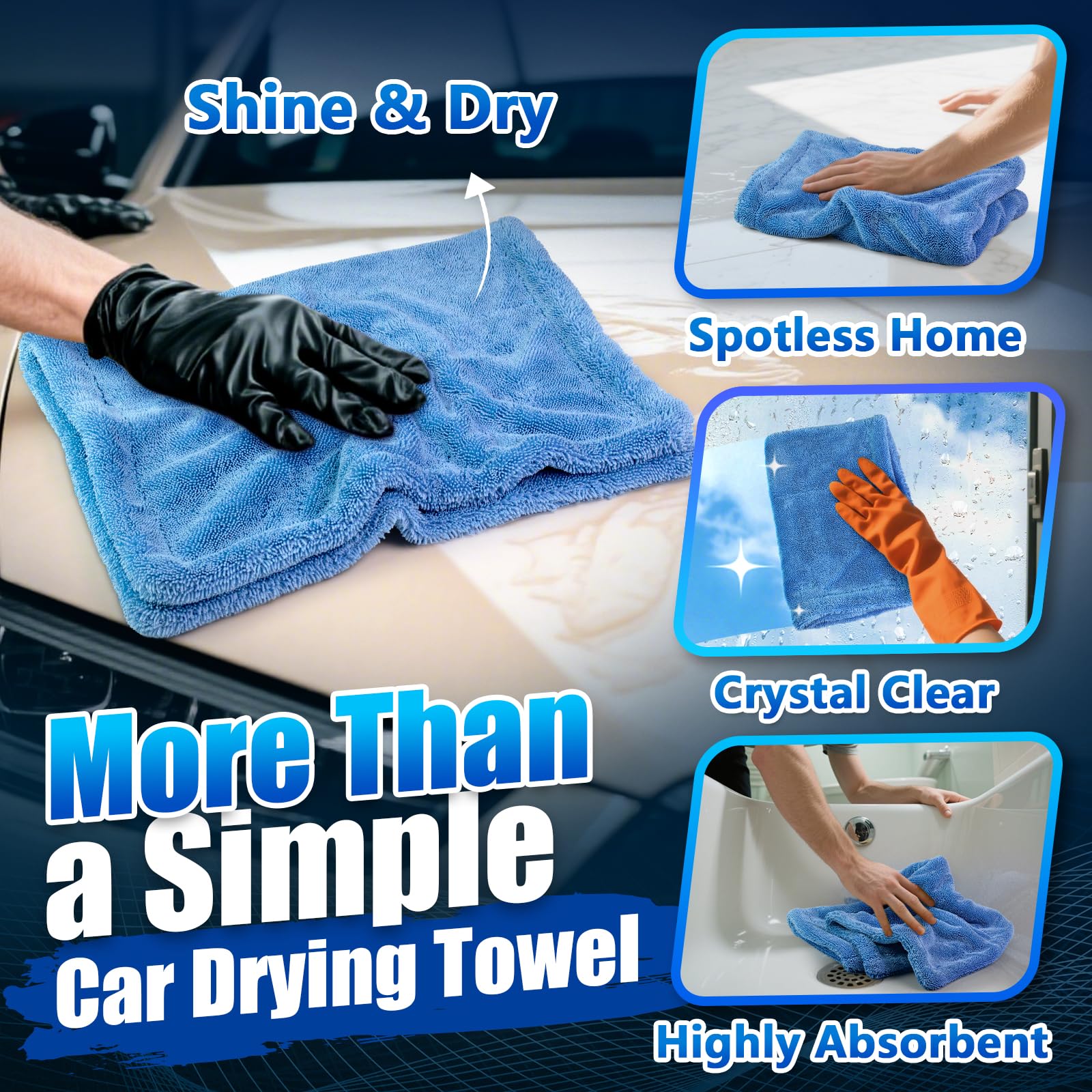 Microfiber Towels Cars Wash Drying Cleaning Cloth (300 Count)