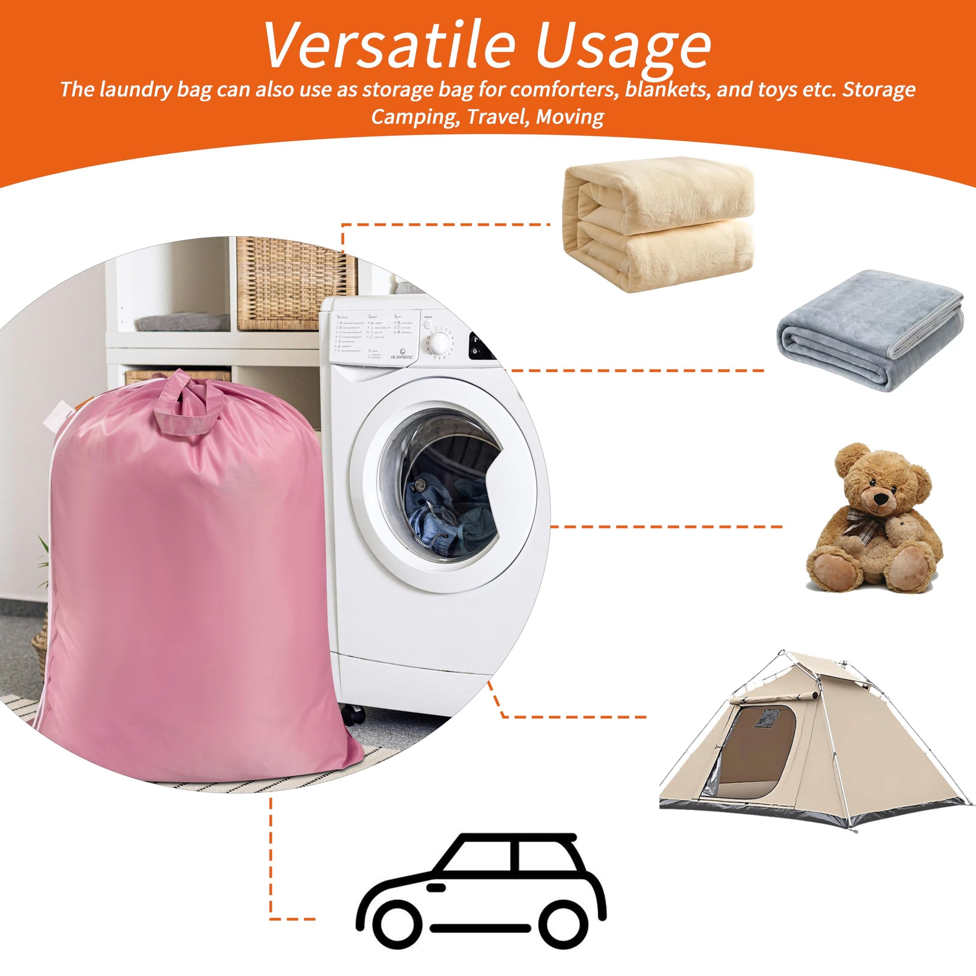 Extra Heavy Duty Laundry Bag with Handles