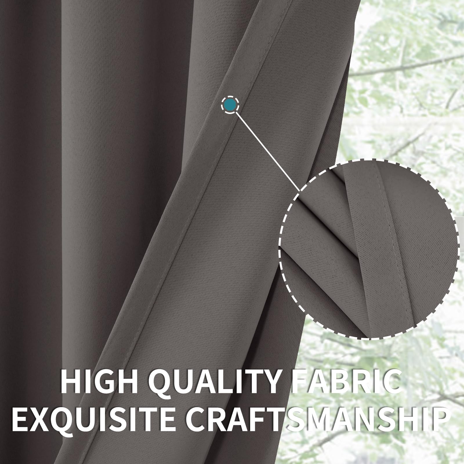 Short Blackout Curtains 36 Inch Length (2 Count)