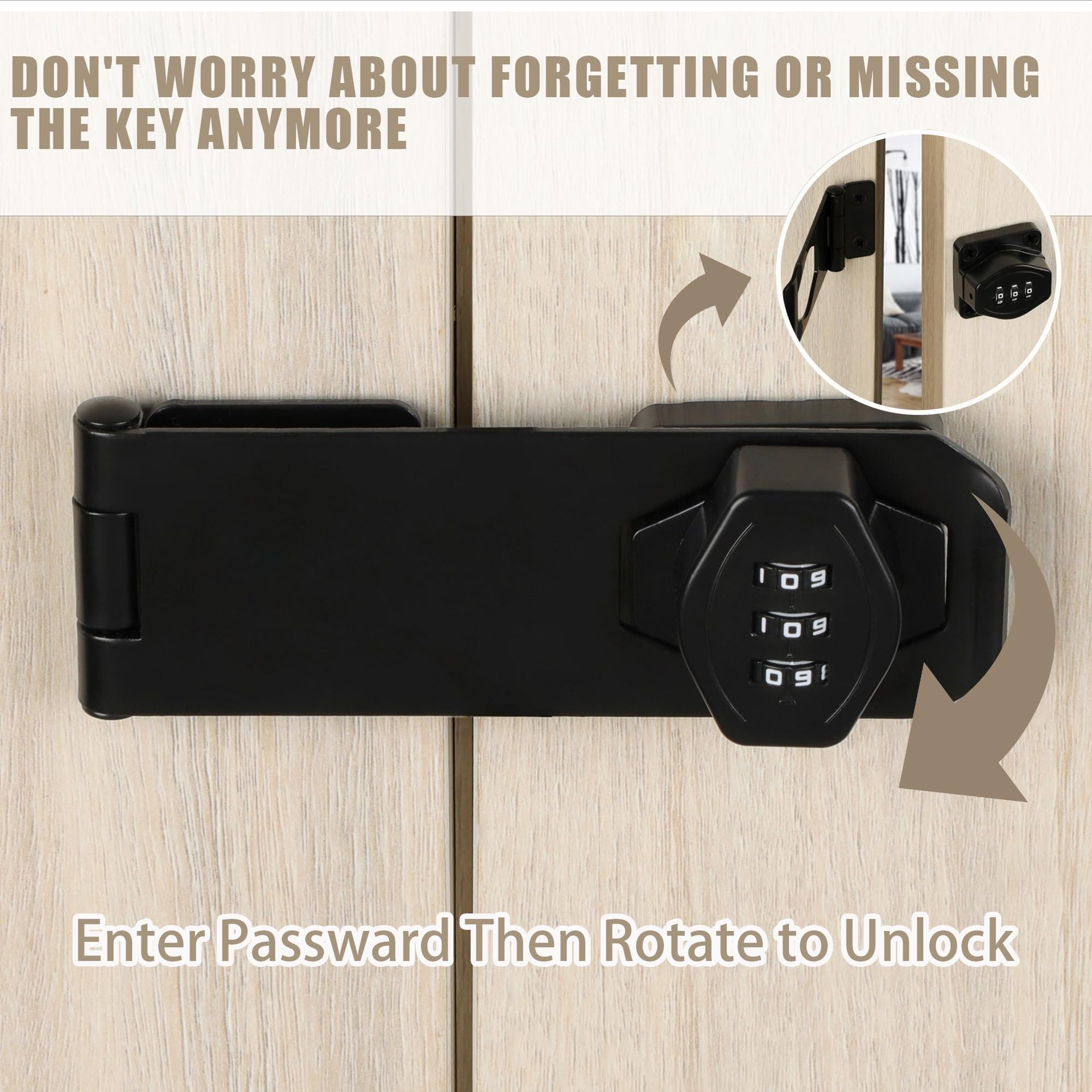 Password Rotary Hasp Locks