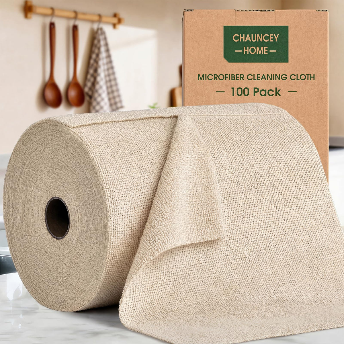 Microfiber Cleaning Cloth Roll (100 Count)