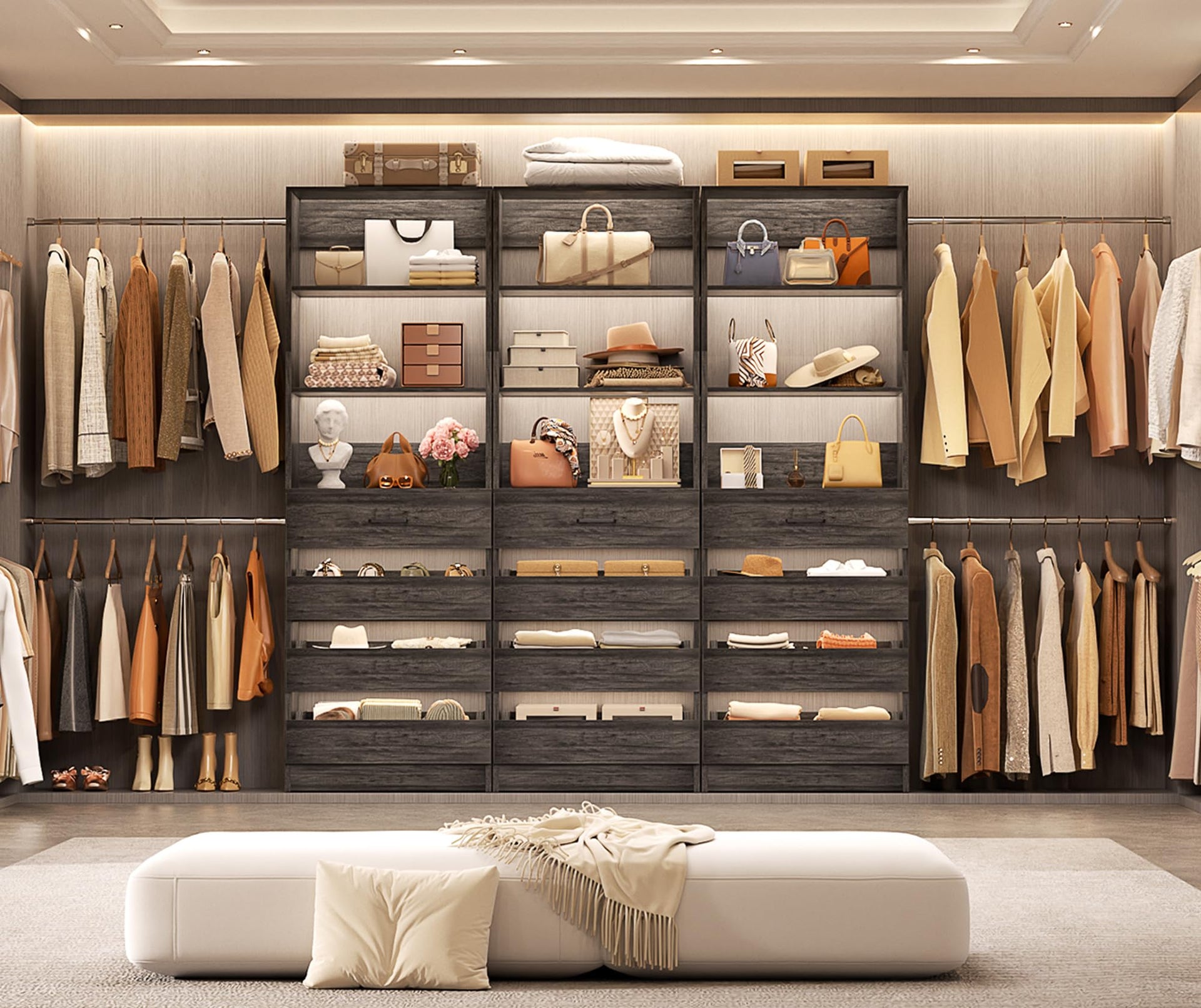 Closet System with 12 Drawers