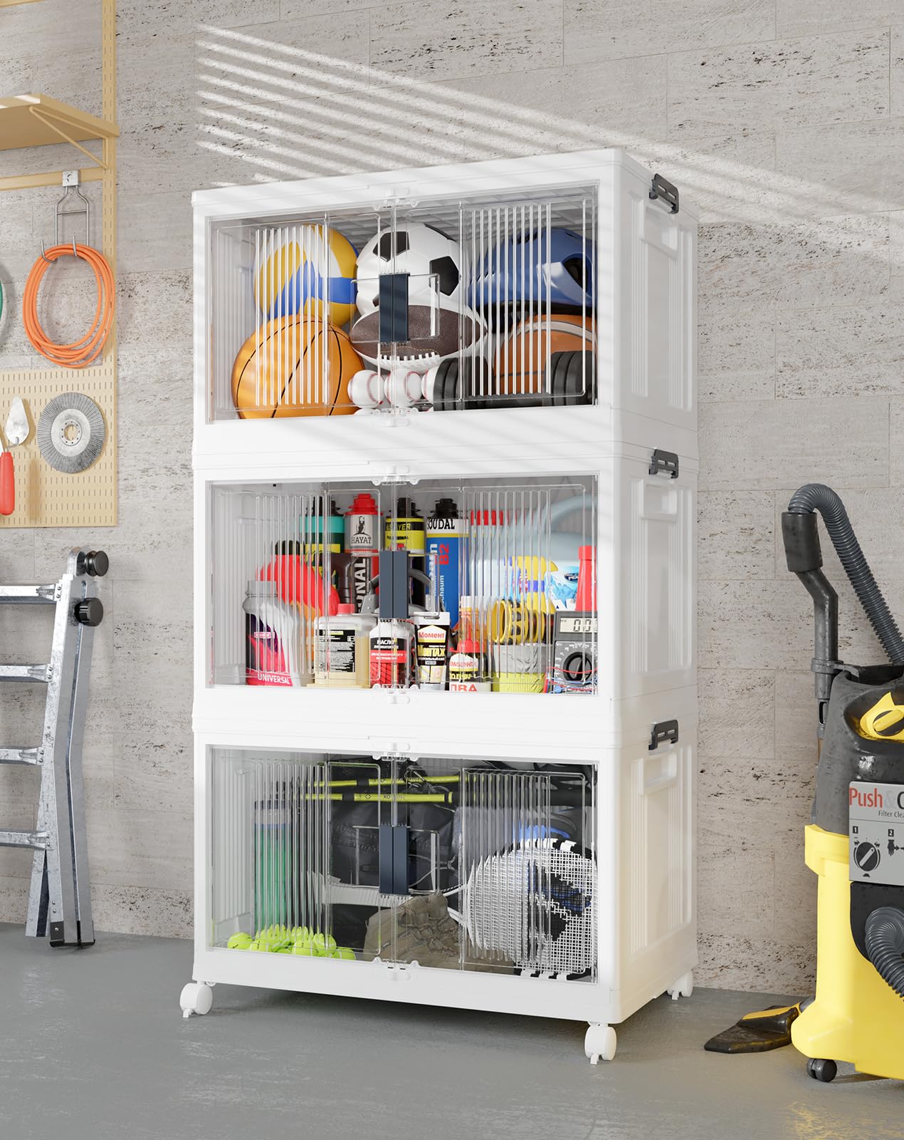 97QT Storage Bins with Lids for Closet