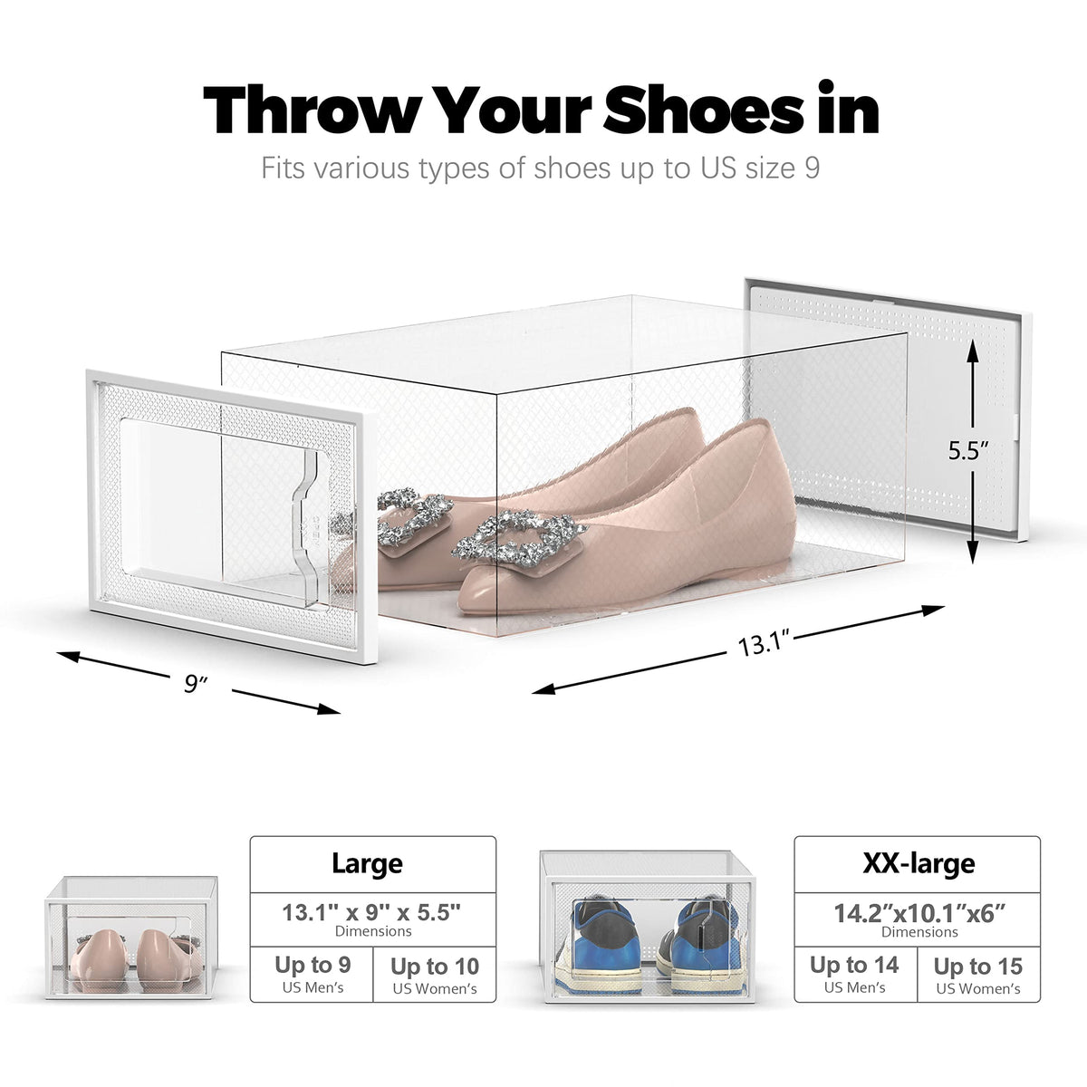 12 Pack Shoe Storage Box (12 Count)