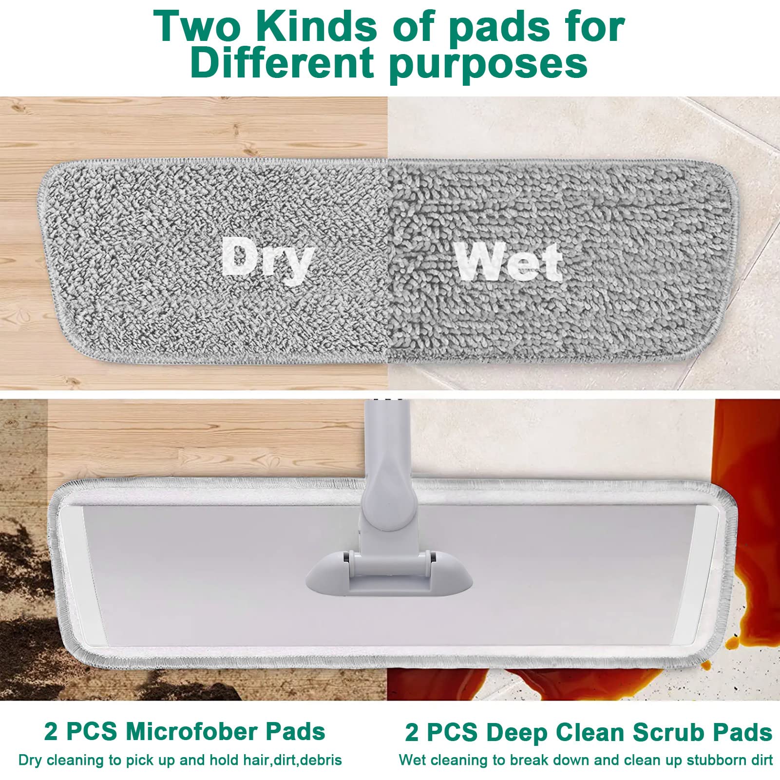 18" Professional Microfiber Mop Floor Cleaning System - ModHome Supplies