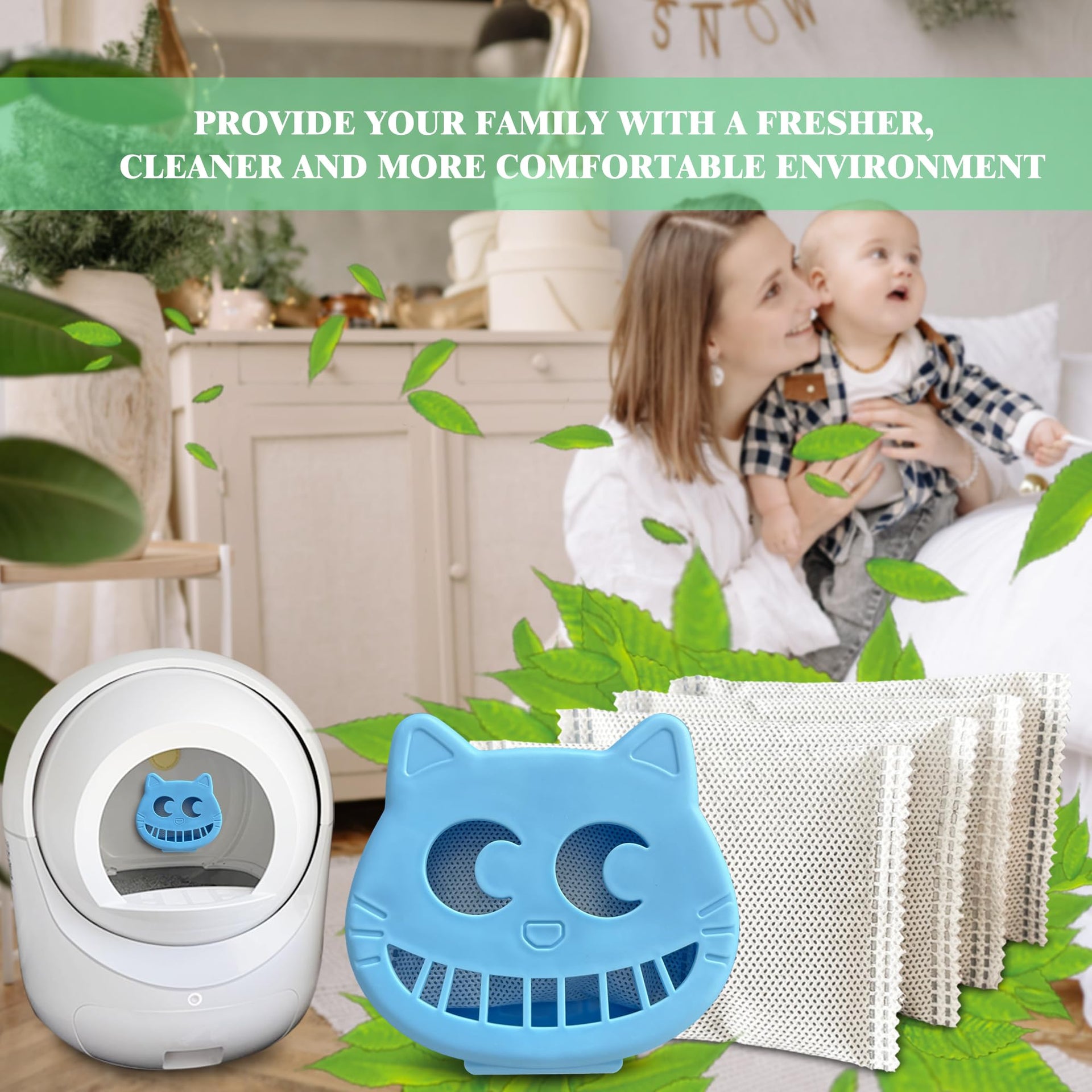 Unscented Cat Litter Box Deodorizer for Fumoi Automatic Litter Box