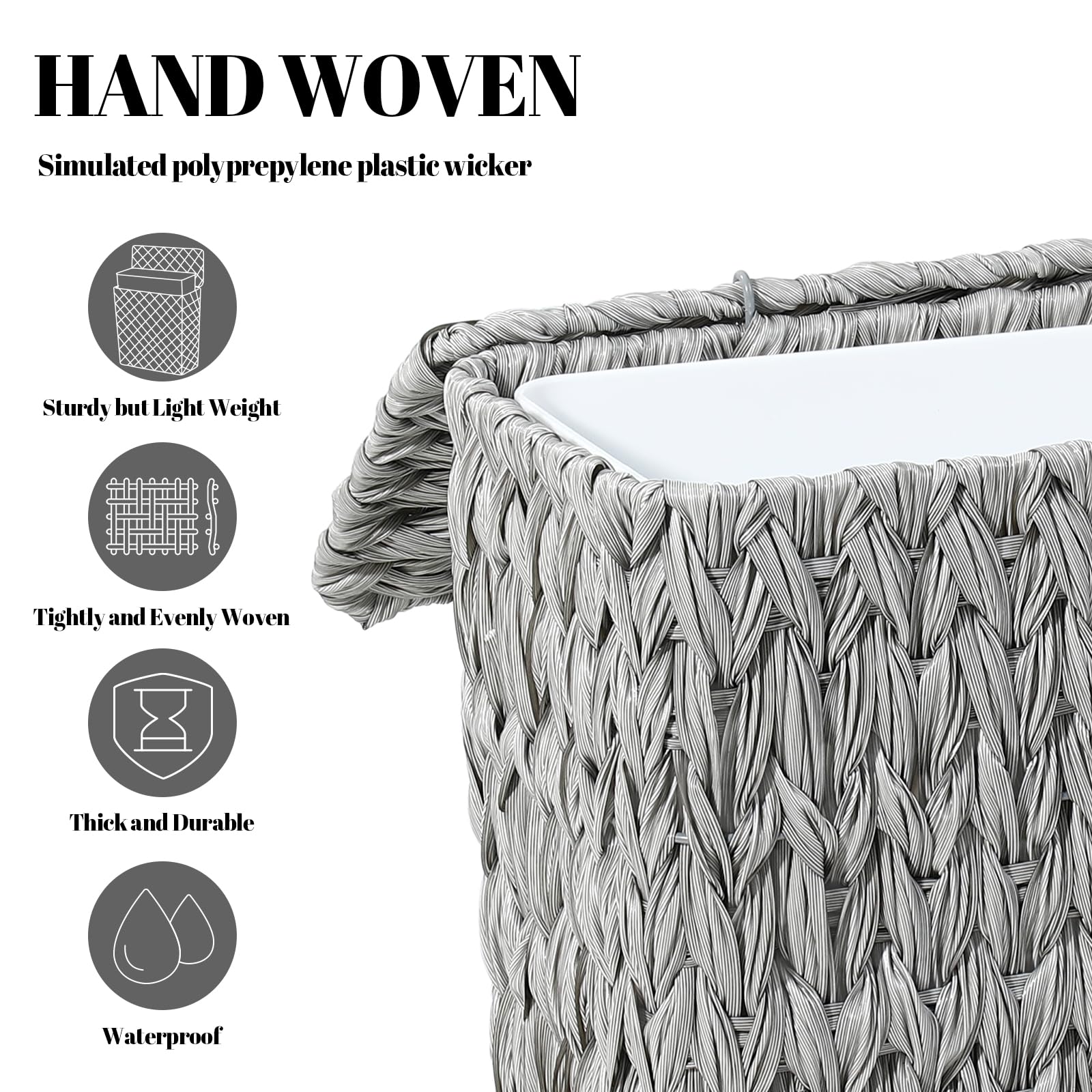 3 Gallon Wicker Trash Can
