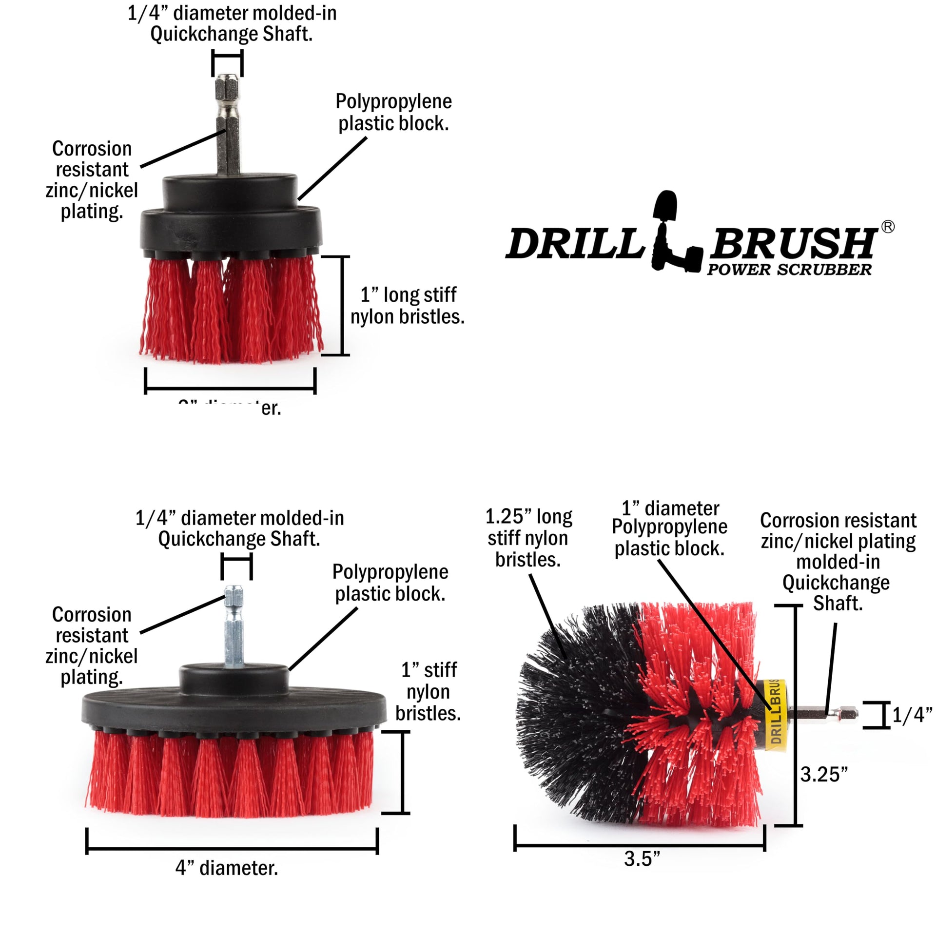 Heavy Duty Stiff Bristle Brush Kit - ModHome Supplies
