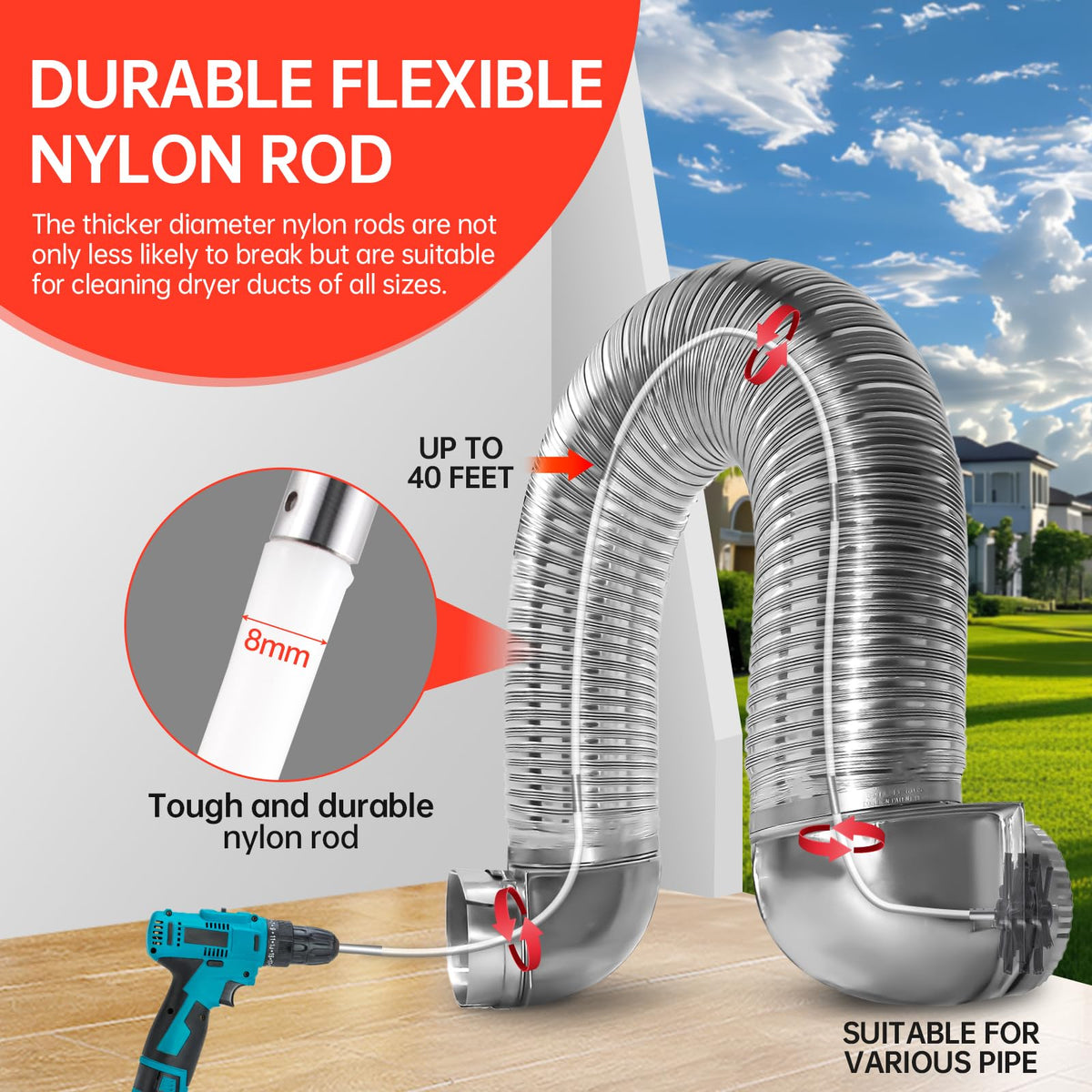 Dryer Vent Cleaner Kit