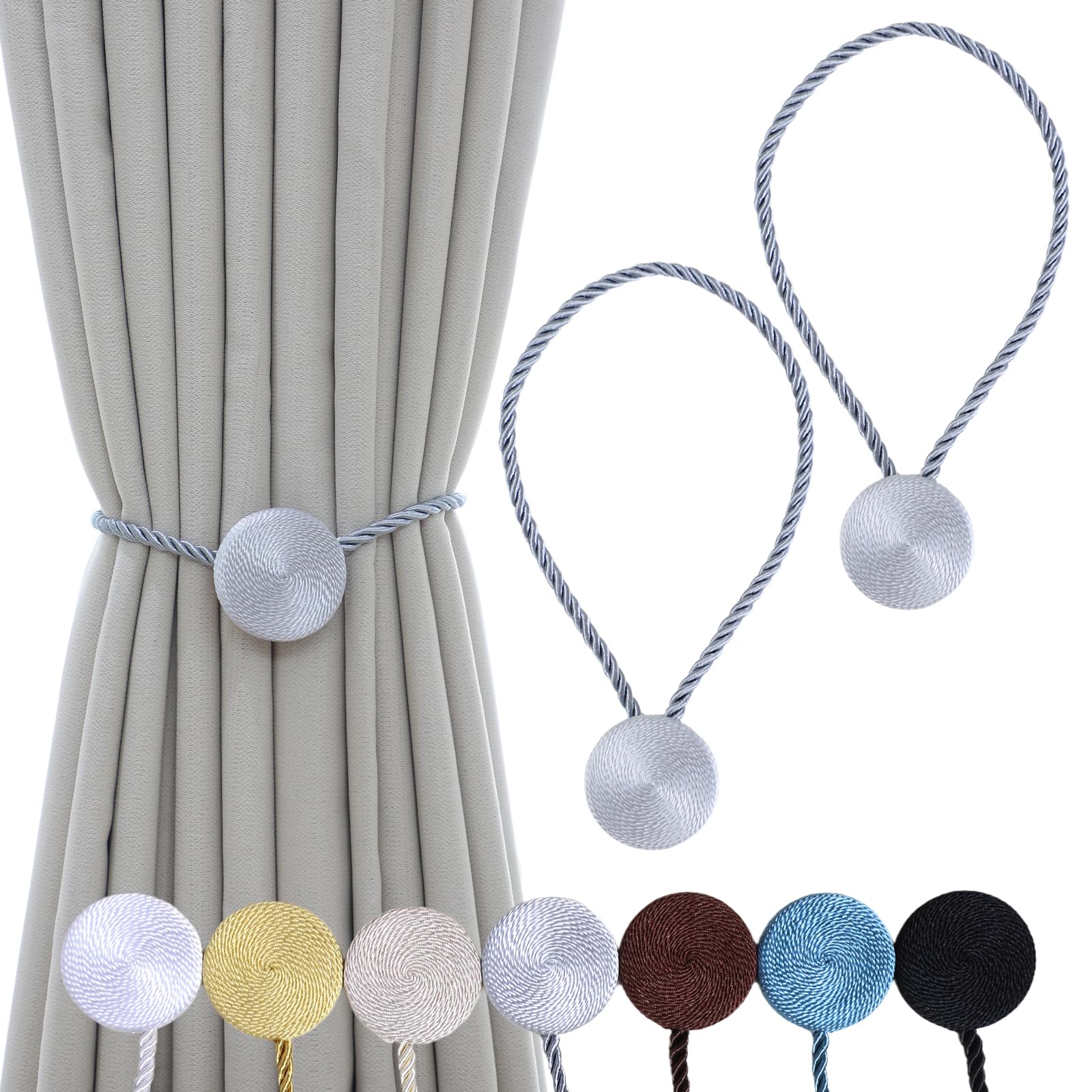 Magnetic Curtain Tiebacks (2 Count)