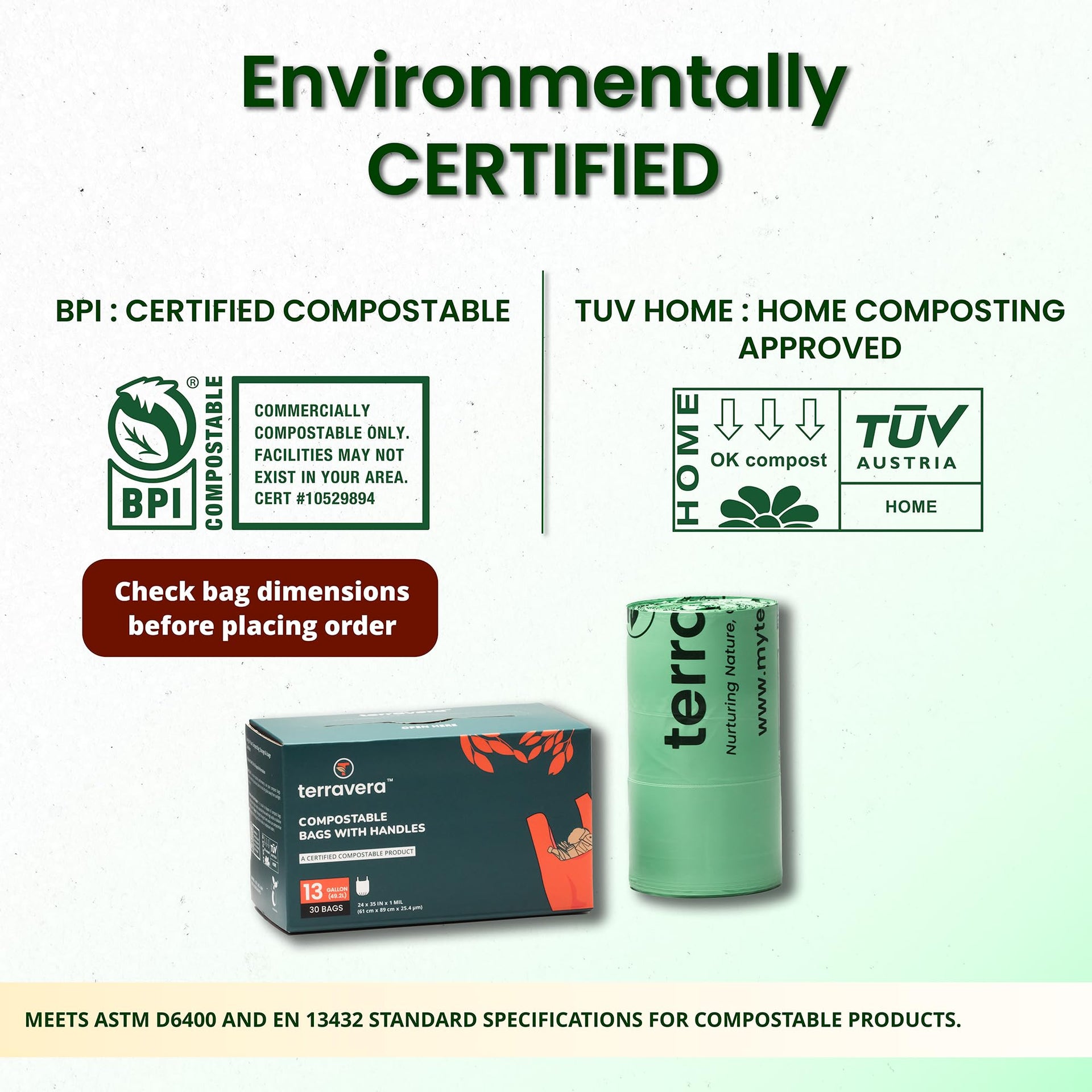 13 Gallon Compostable Trash Bags (30 Count)