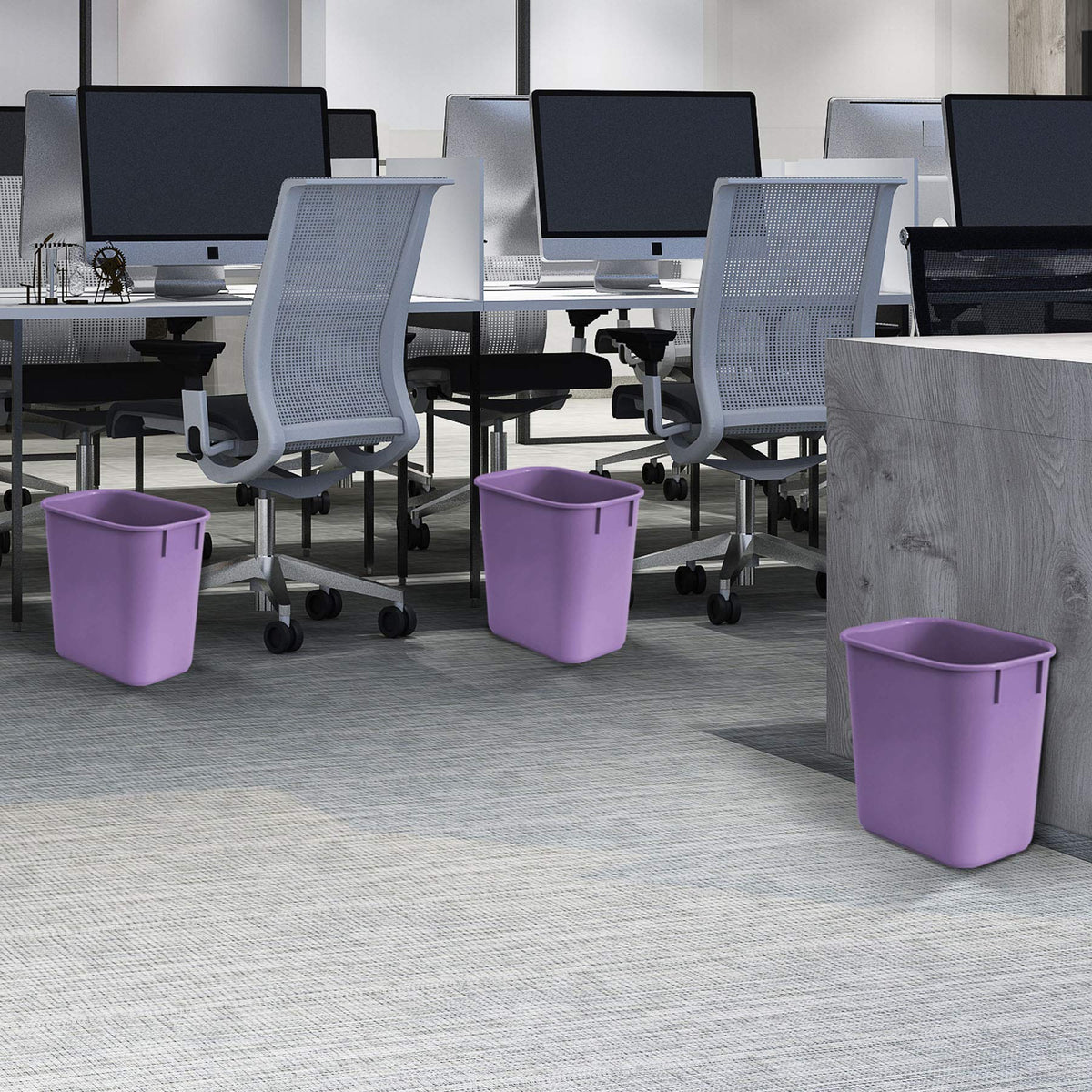 Wastebasket Deskside Bin (4 Count)