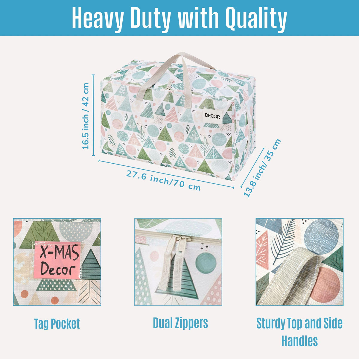 6 Pack Extra Large Heavy Duty Moving Bags with Wide Opening & Reinforced Handles (6 Count)