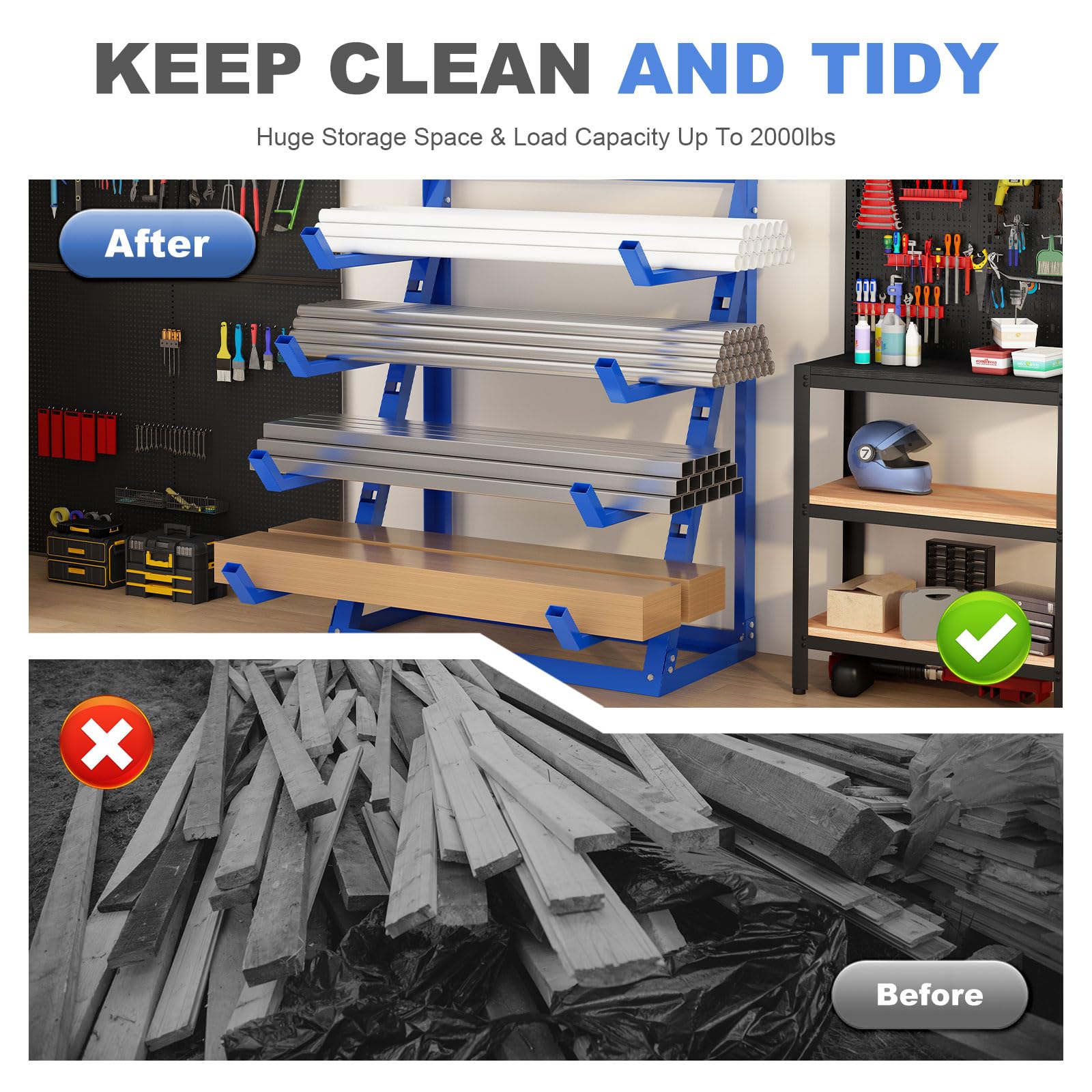 Steel Lumber & Pipe Storage Rack