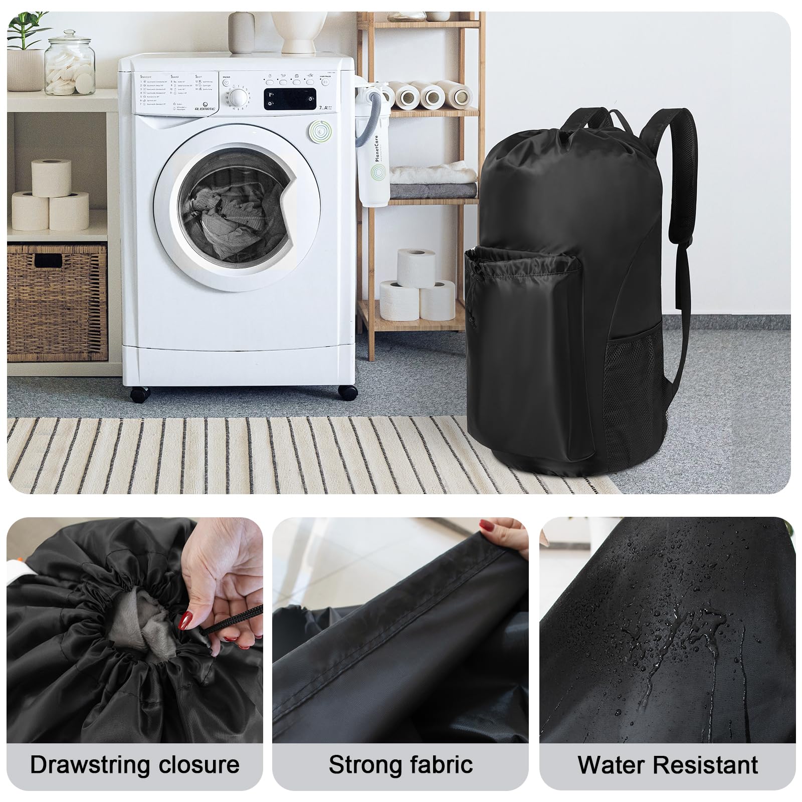 Extra Heavy Duty Backpack Laundry Bag