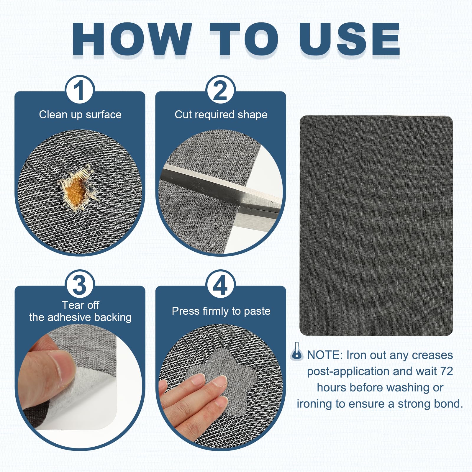 8x11 Inch Linen Repair Patches (2 Count)