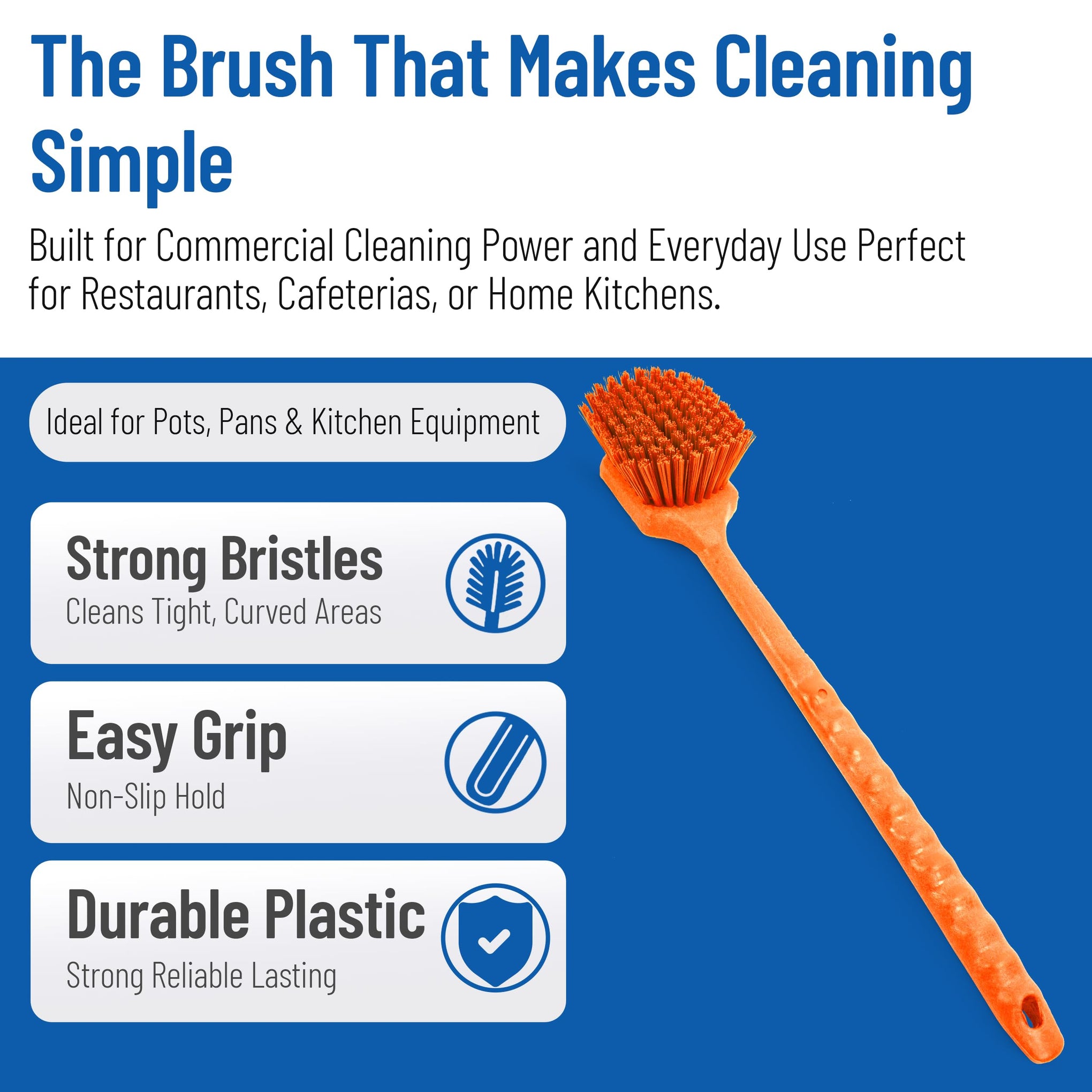 20" Floater Scrub Brush with Long Handle (6 Count)