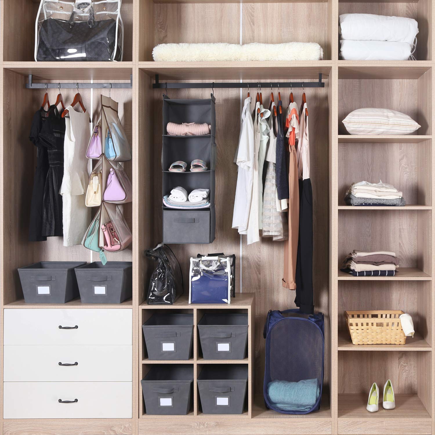 4 Shelf Hanging Closet Organizer