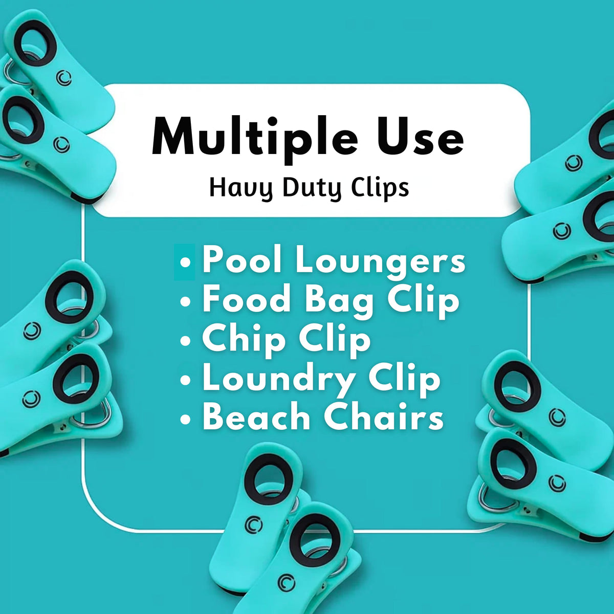 Core Clip Towel Clips for Beach Chairs Pool & Lounge Chairs on Cruise Boat (4 Count)