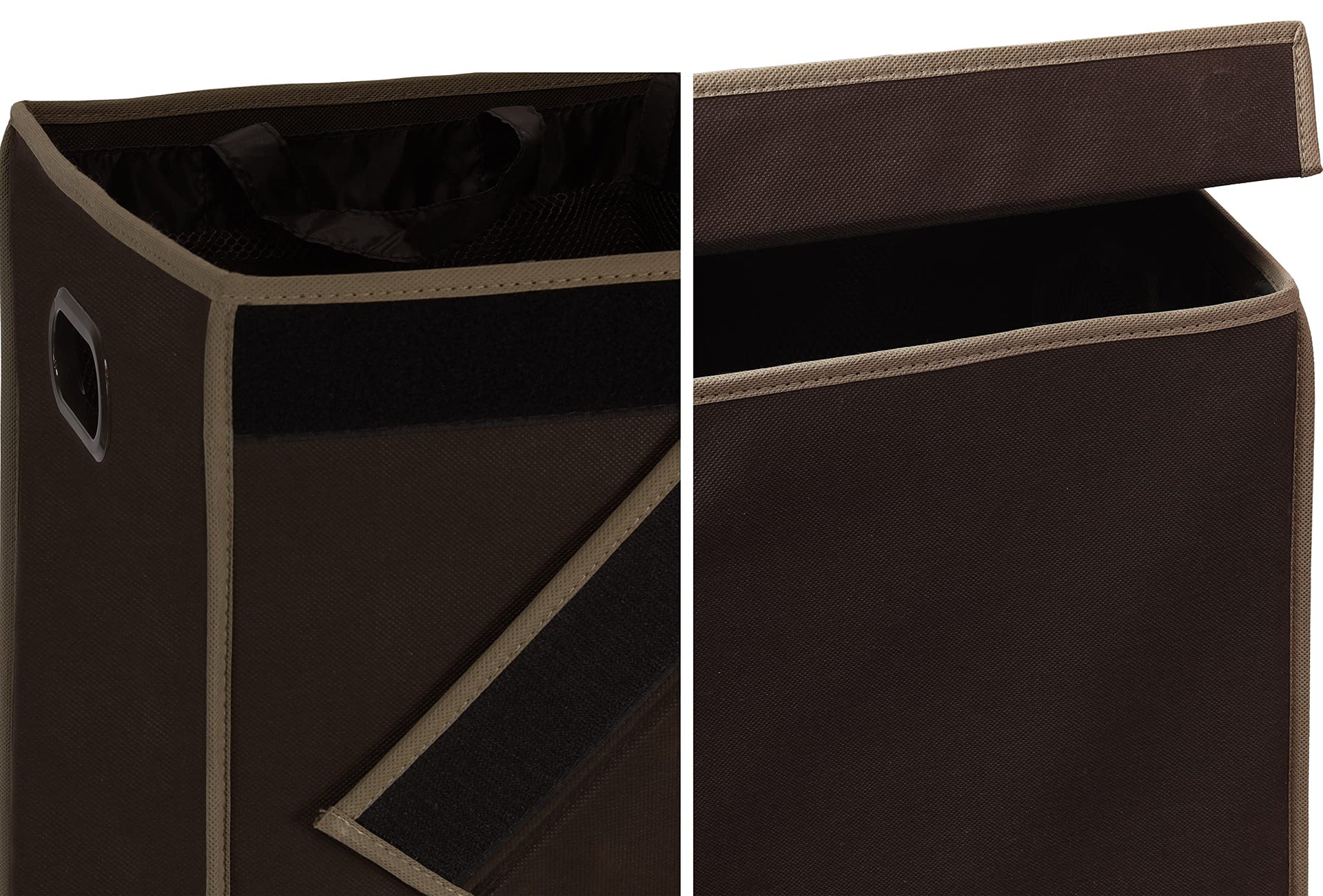 Double Laundry Hamper with Lid & Removable Bags
