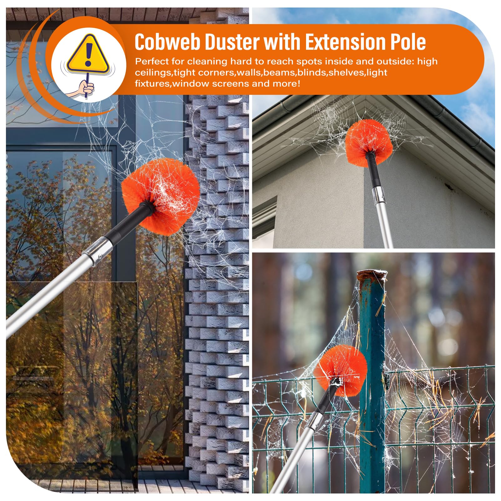 18FT Cobweb Duster with Extension Pole
