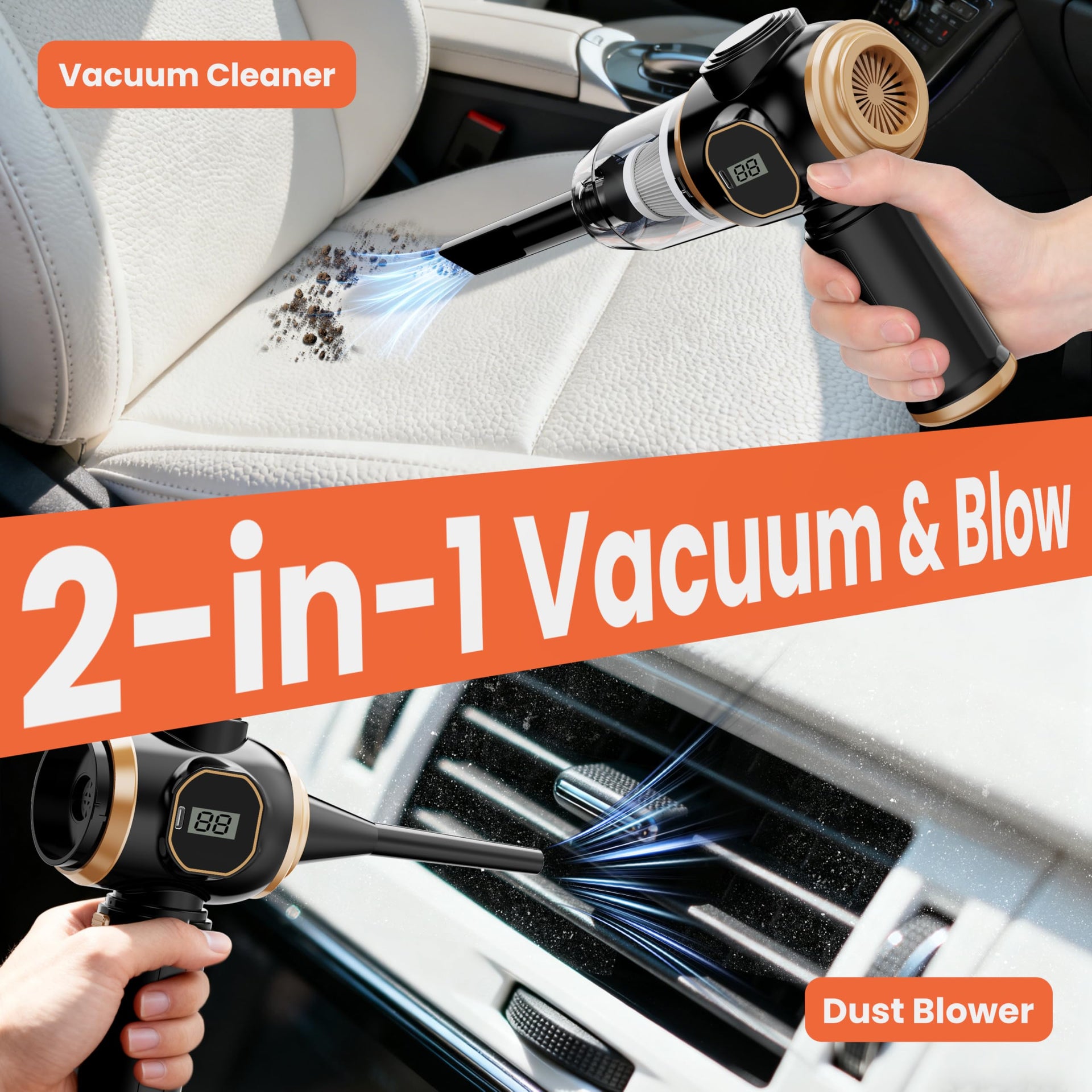 Brushless Motor Portable Cordless Car Vacuum Cleaner