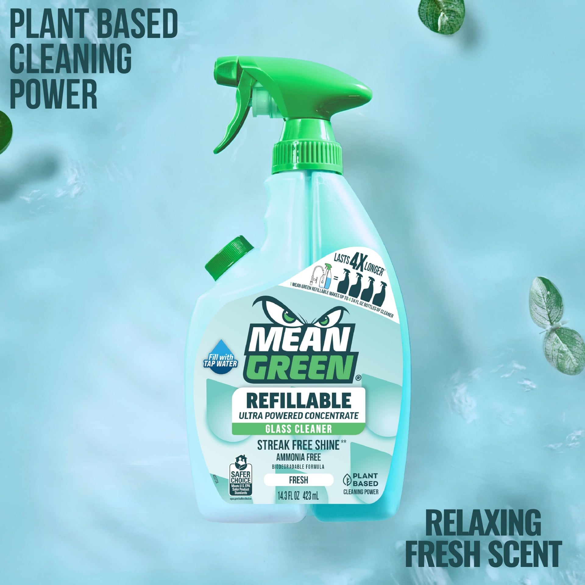Refillable Ultra Powered Glass Cleaner Concentrate (28.6 Fl Oz) - ModHome Supplies
