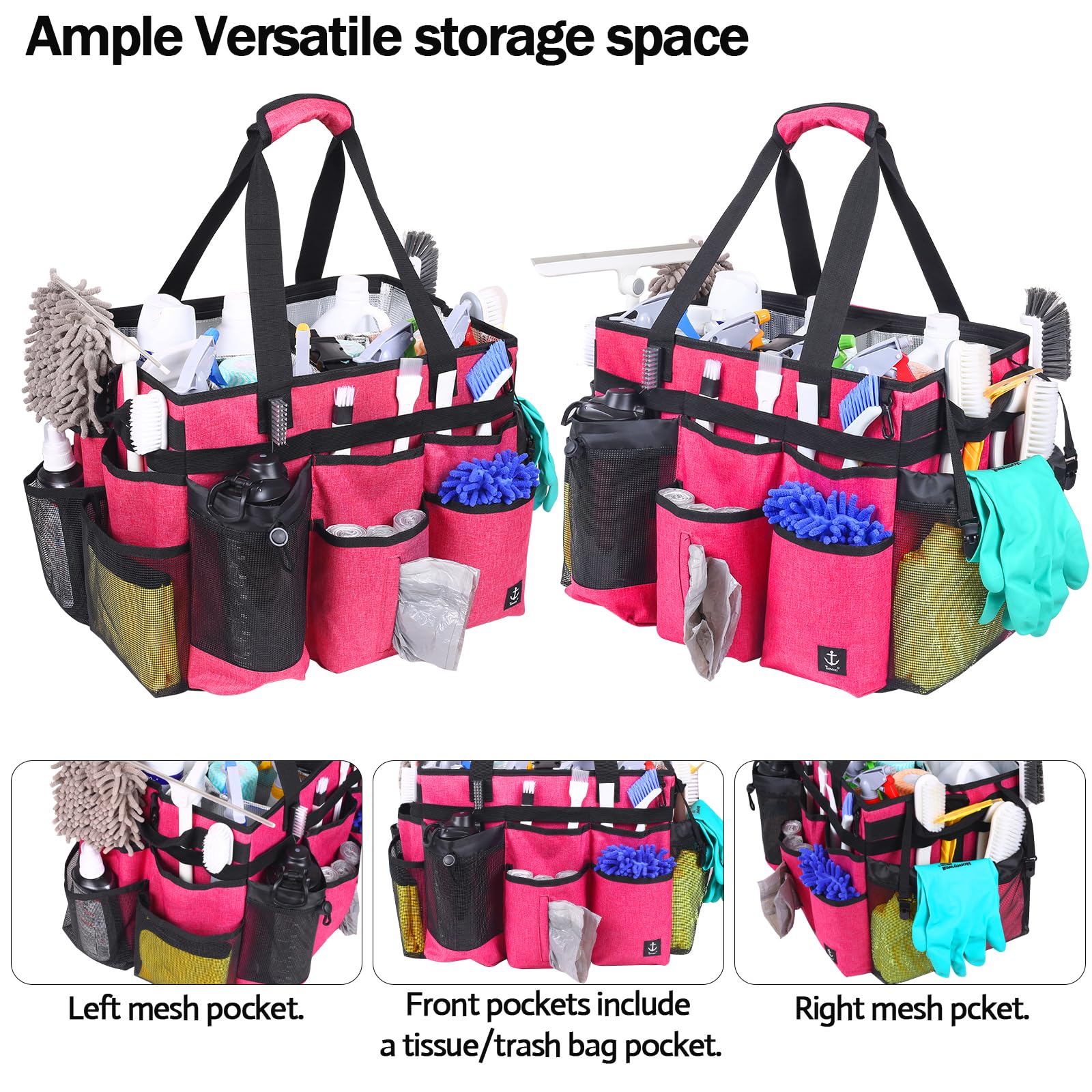 Rolling Cleaning Caddy Bag Built