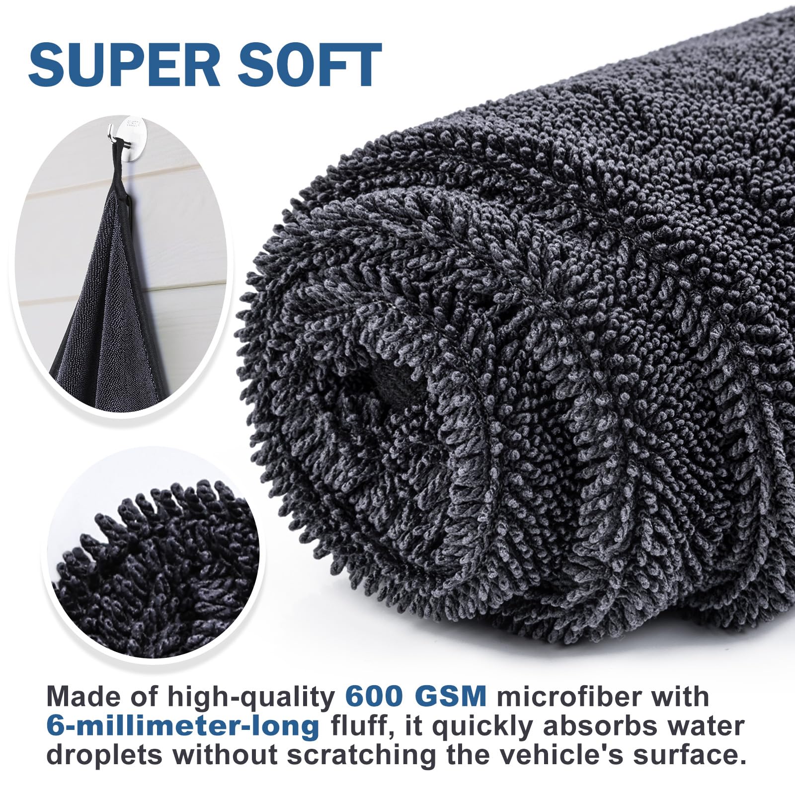 5 Pack Microfiber Car Drying Towels (200 Count)