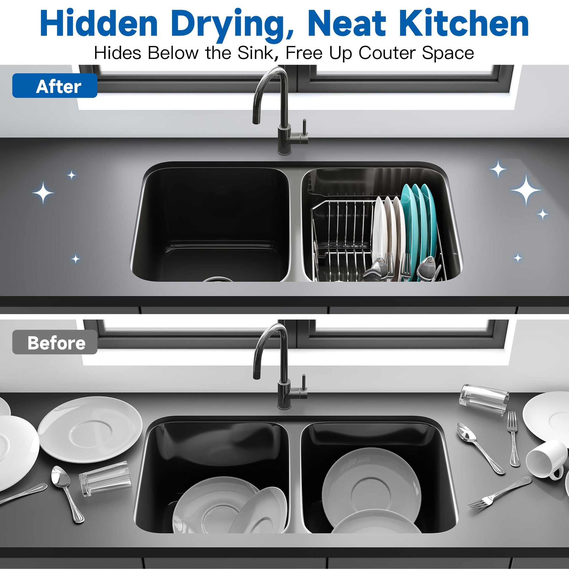 in Sink Dish Drying Rack
