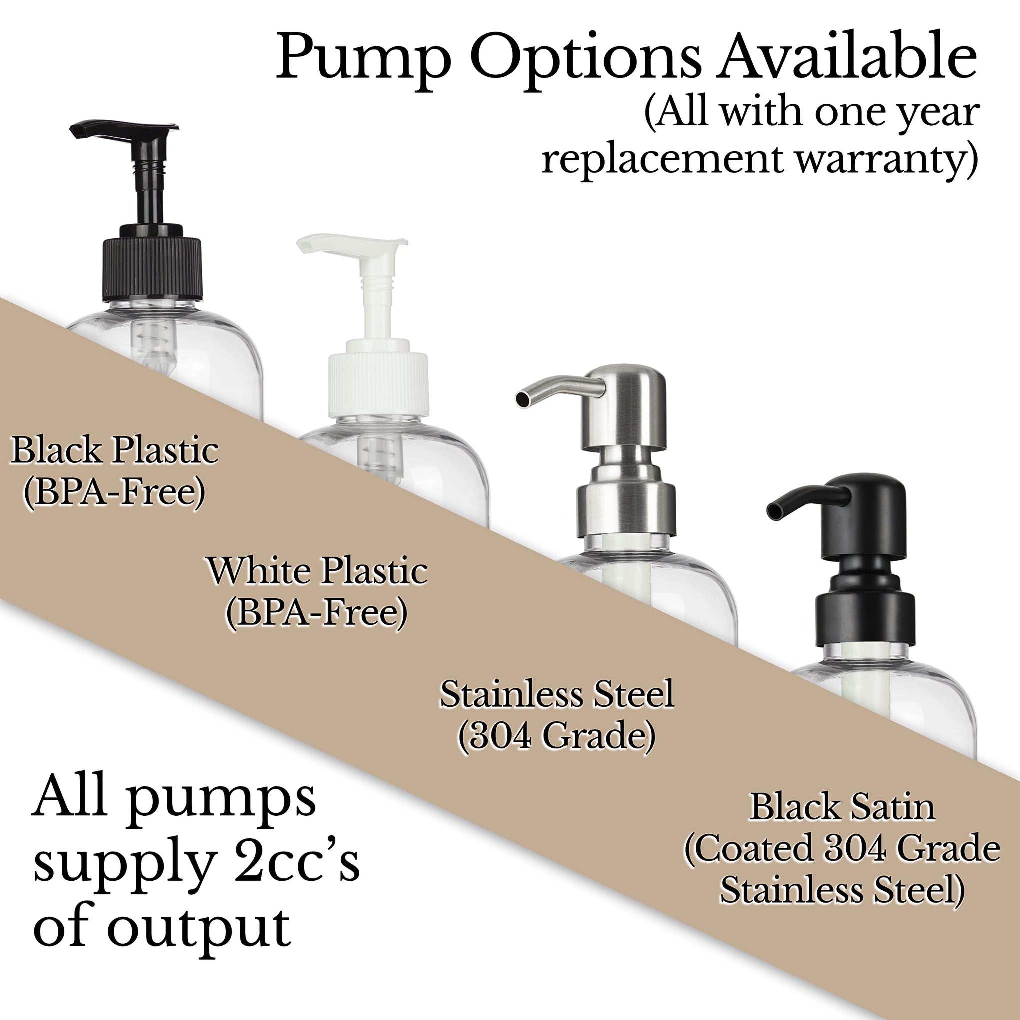 Clear Refillable Shampoo and Conditioner Bottles (3 Count)