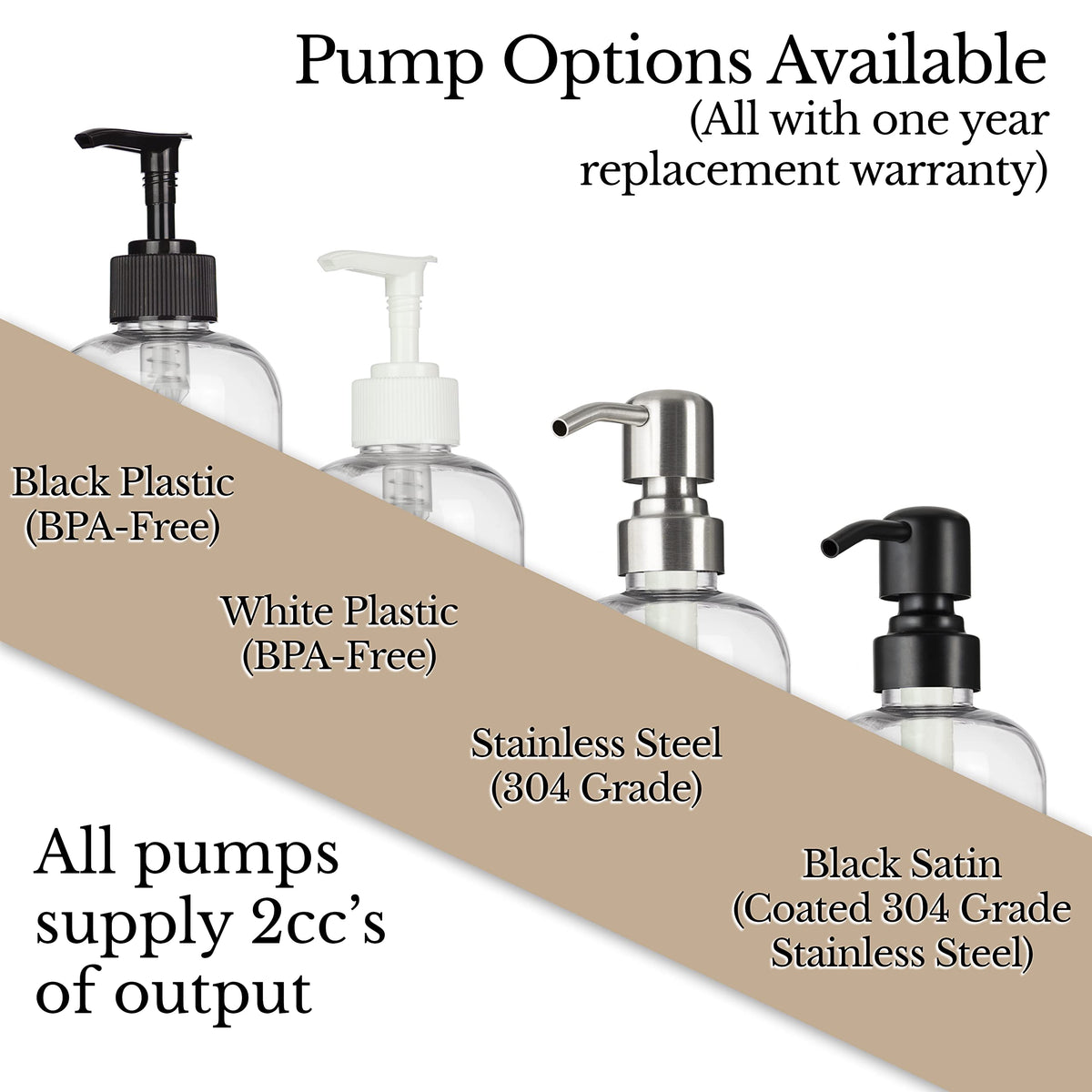 Clear Refillable Shampoo and Conditioner Bottles (3 Count)