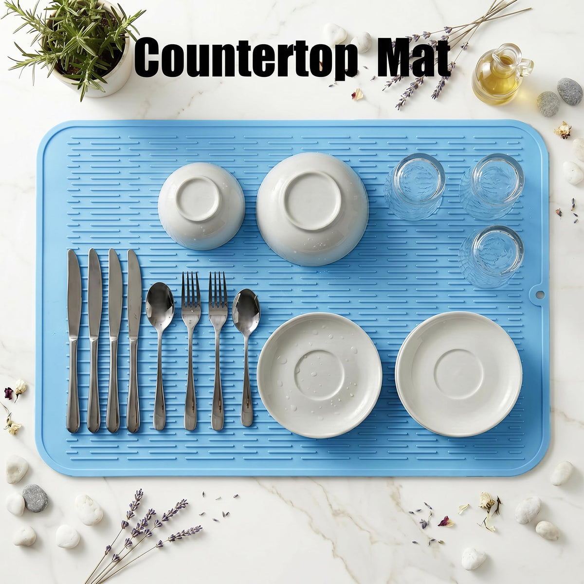 Silicone Dish Drying Mat for Multiple Usage