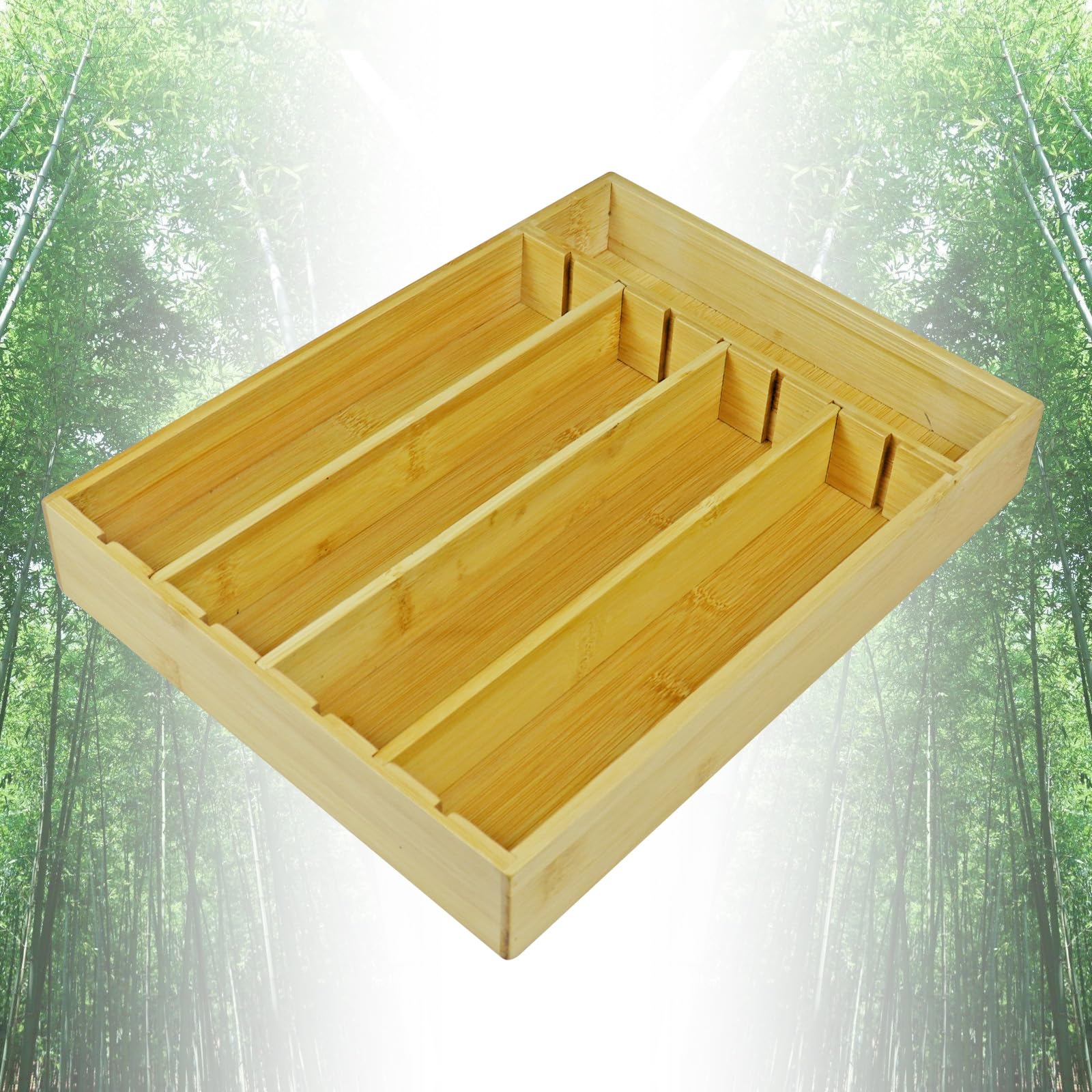 Silverware Organizer Kitchen Bamboo Drawer Organizer