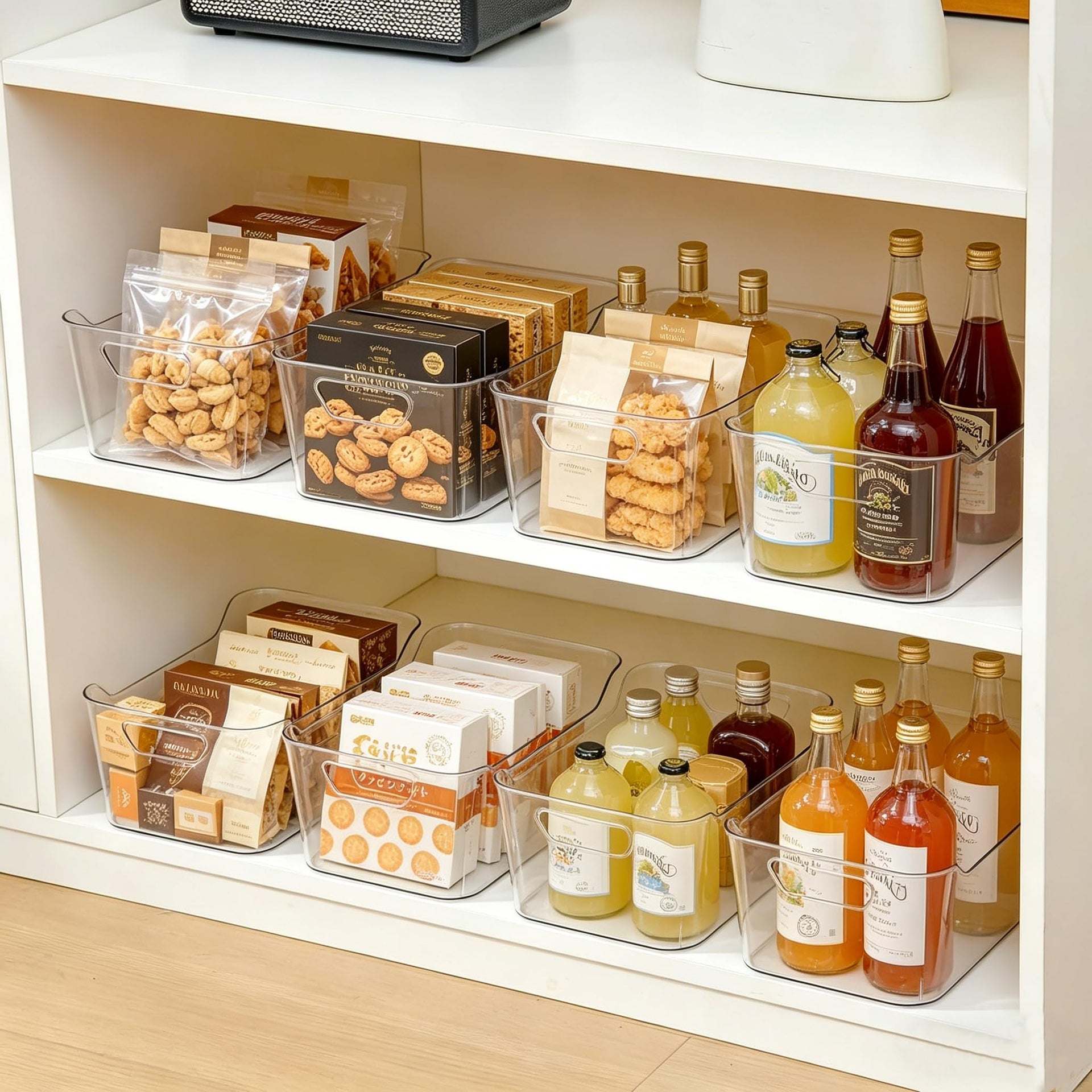 12 Pack Clear Plastic Storage Bins (12 Count)